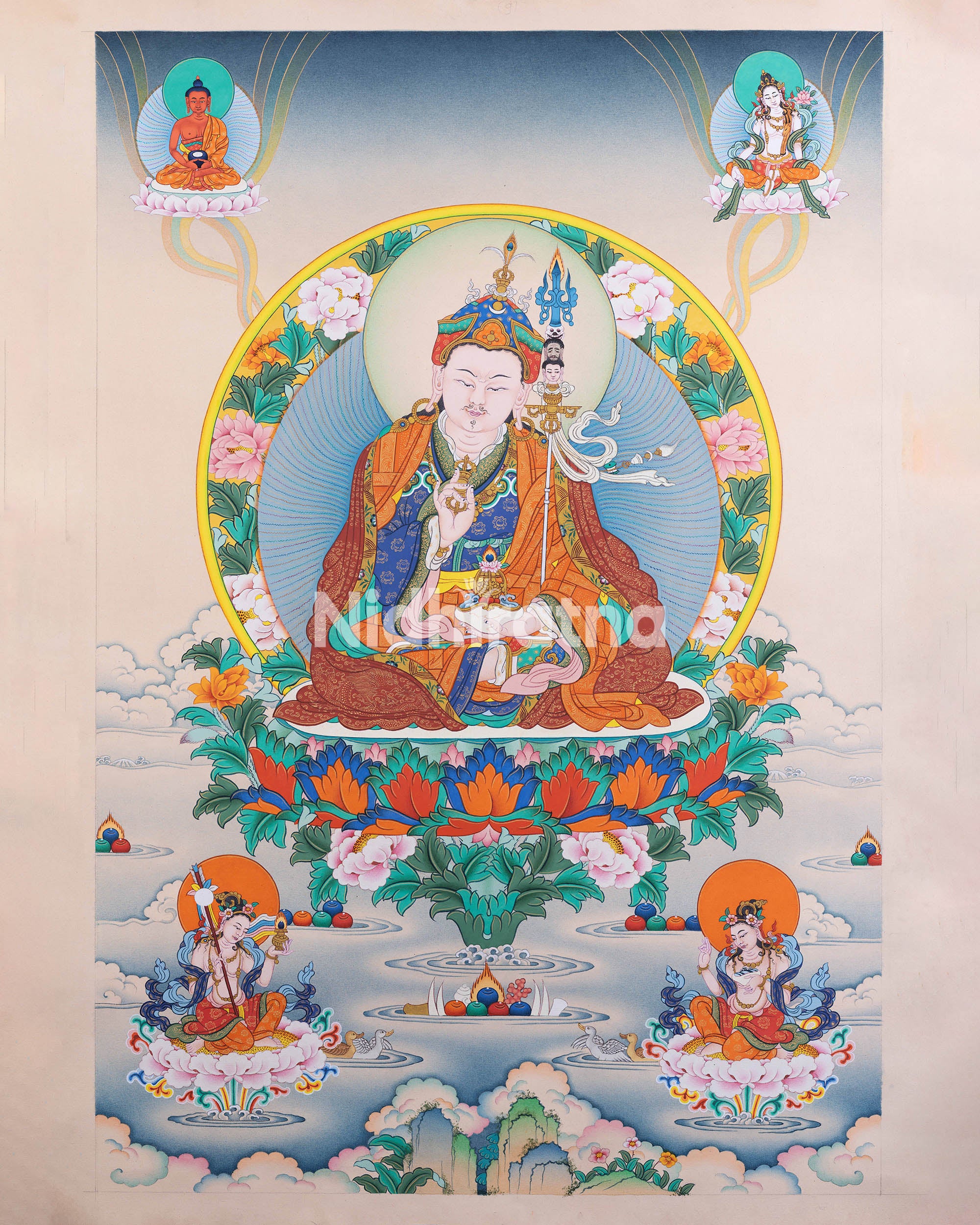 Tibetaans Thangka-borduurwerk Zijden borduurwerk Mahakala Thangka Tibetaans Thangka-borduurwerk Zijden borduurwerk Mahakala Thangka