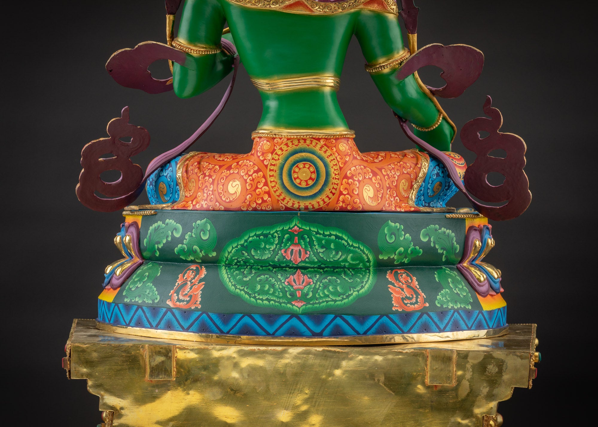 Blessed Green Tara Seated in Throne | Traditional handicraft Nepalese Statue