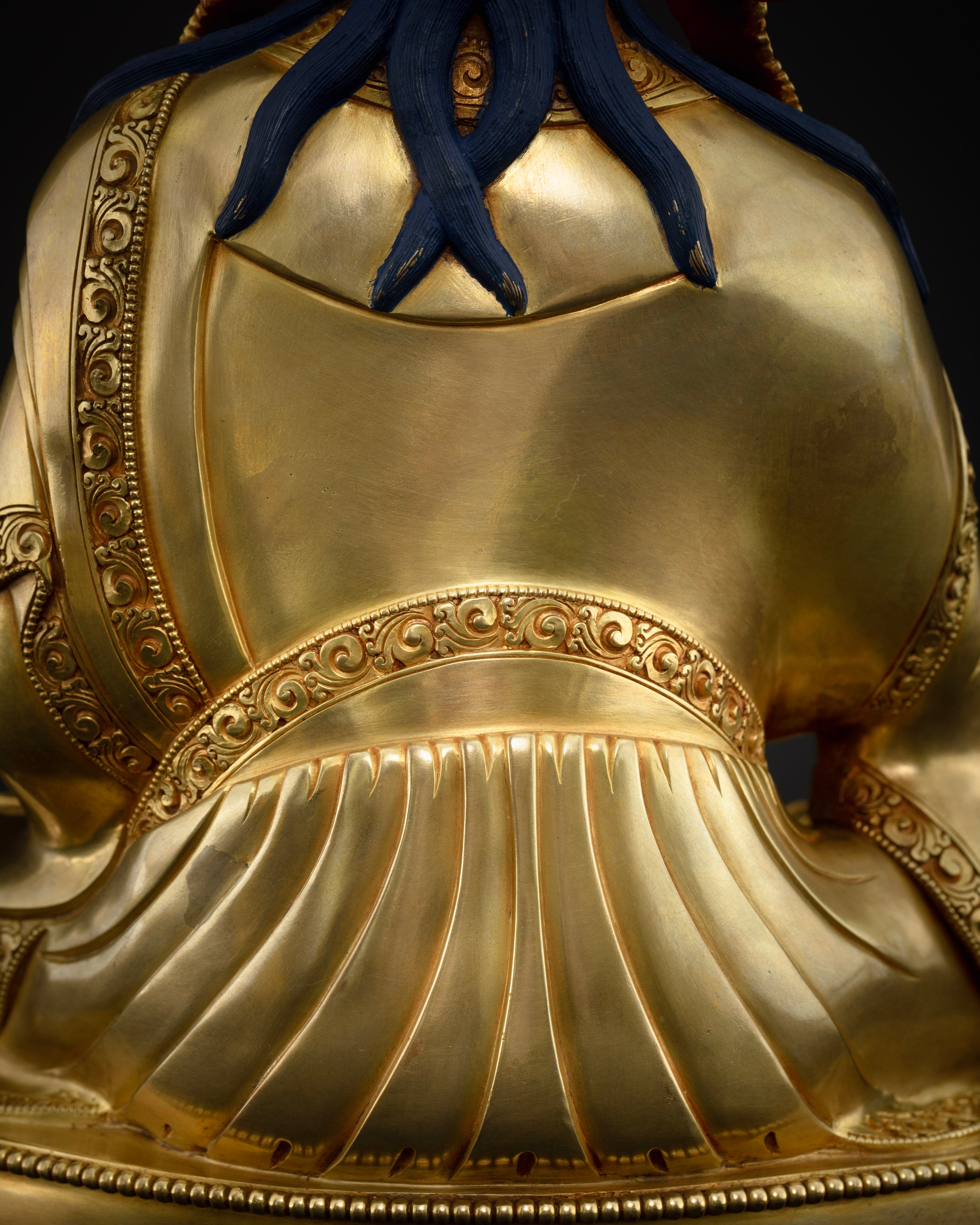 Authentic Guru Rinpoche Statue: Handmade Treasure of Vajrayana