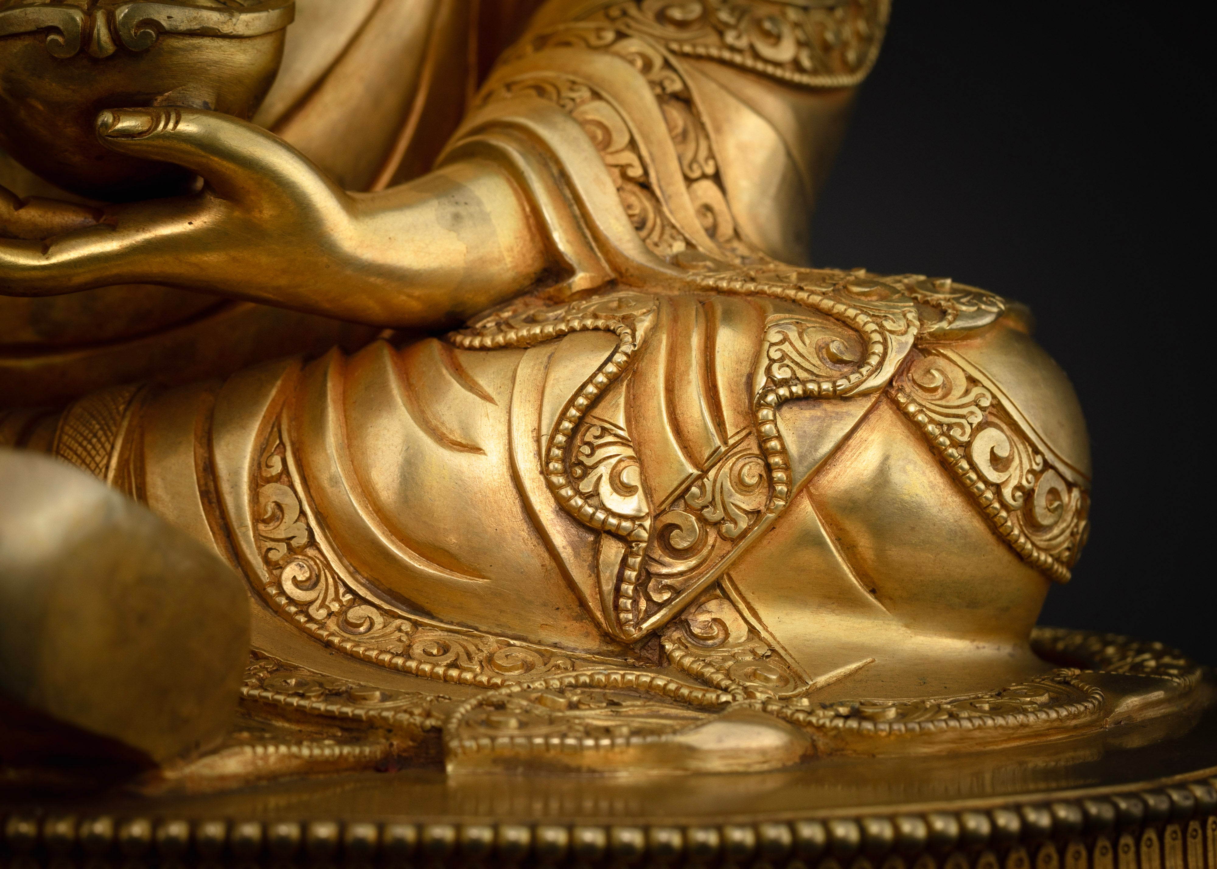 Authentic Guru Rinpoche Statue: Handmade Treasure of Vajrayana