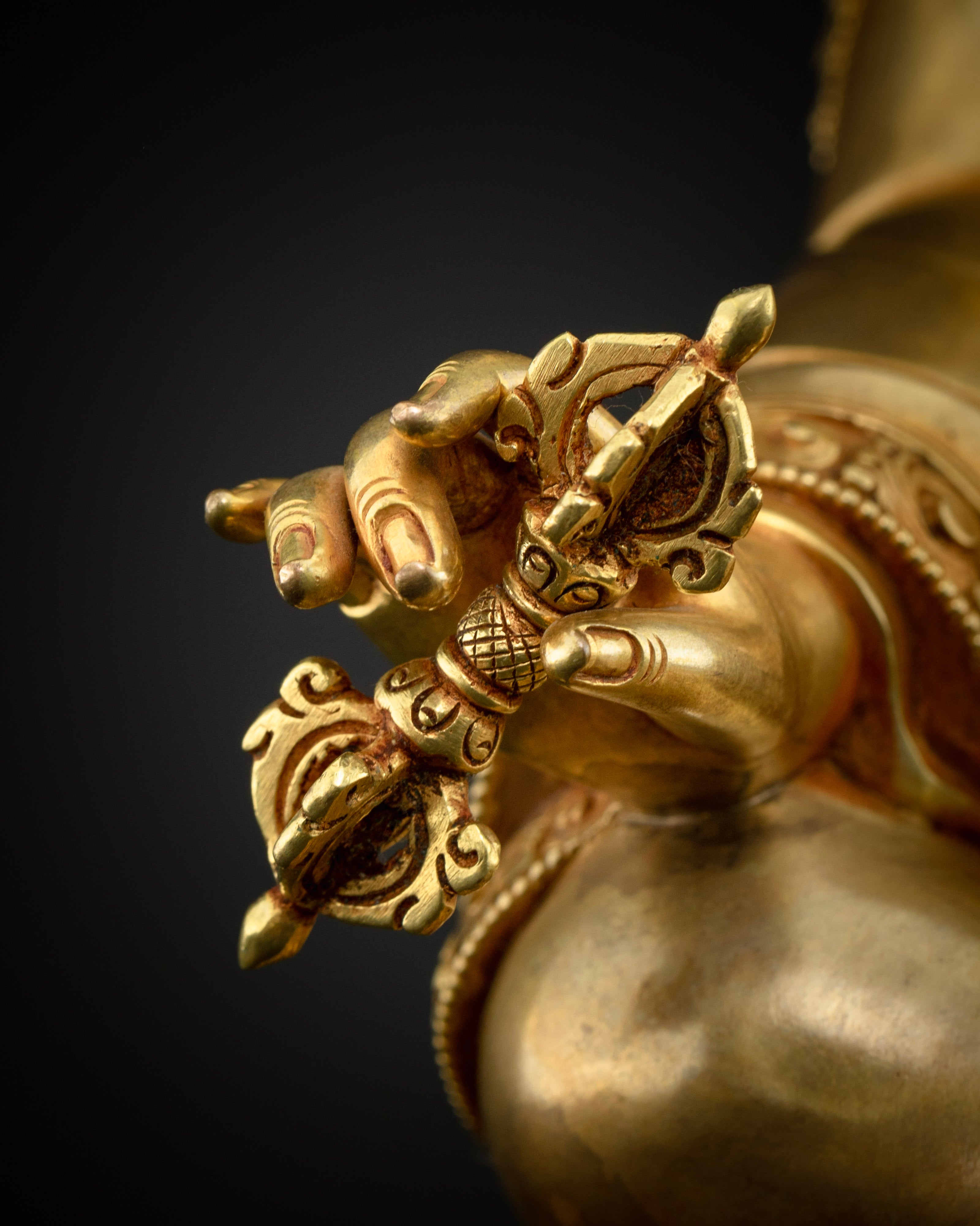 Authentic Guru Rinpoche Statue: Handmade Treasure of Vajrayana