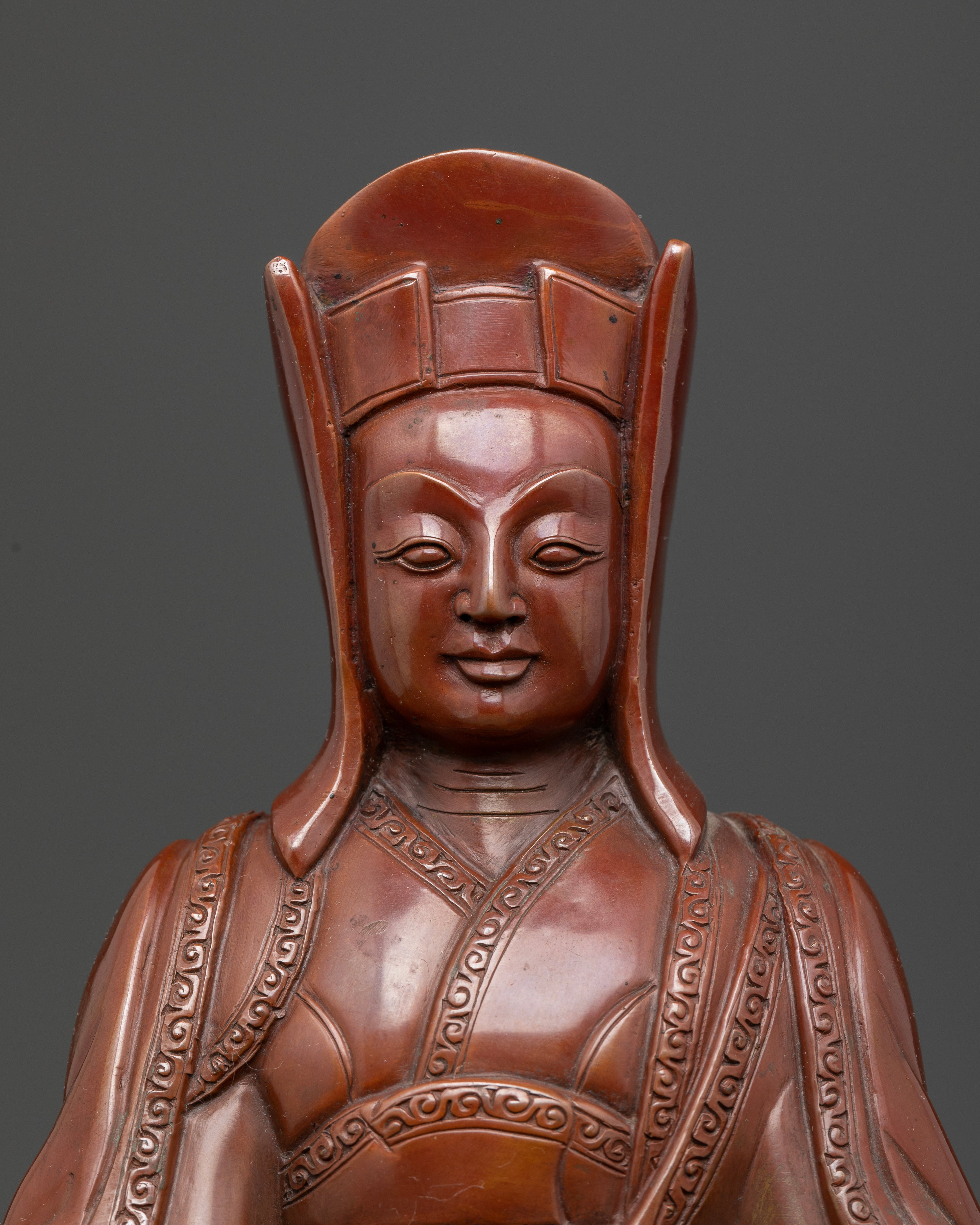 Gampopa in Oxidized Finish: The Timeless Sage of Tibetan Buddhism
