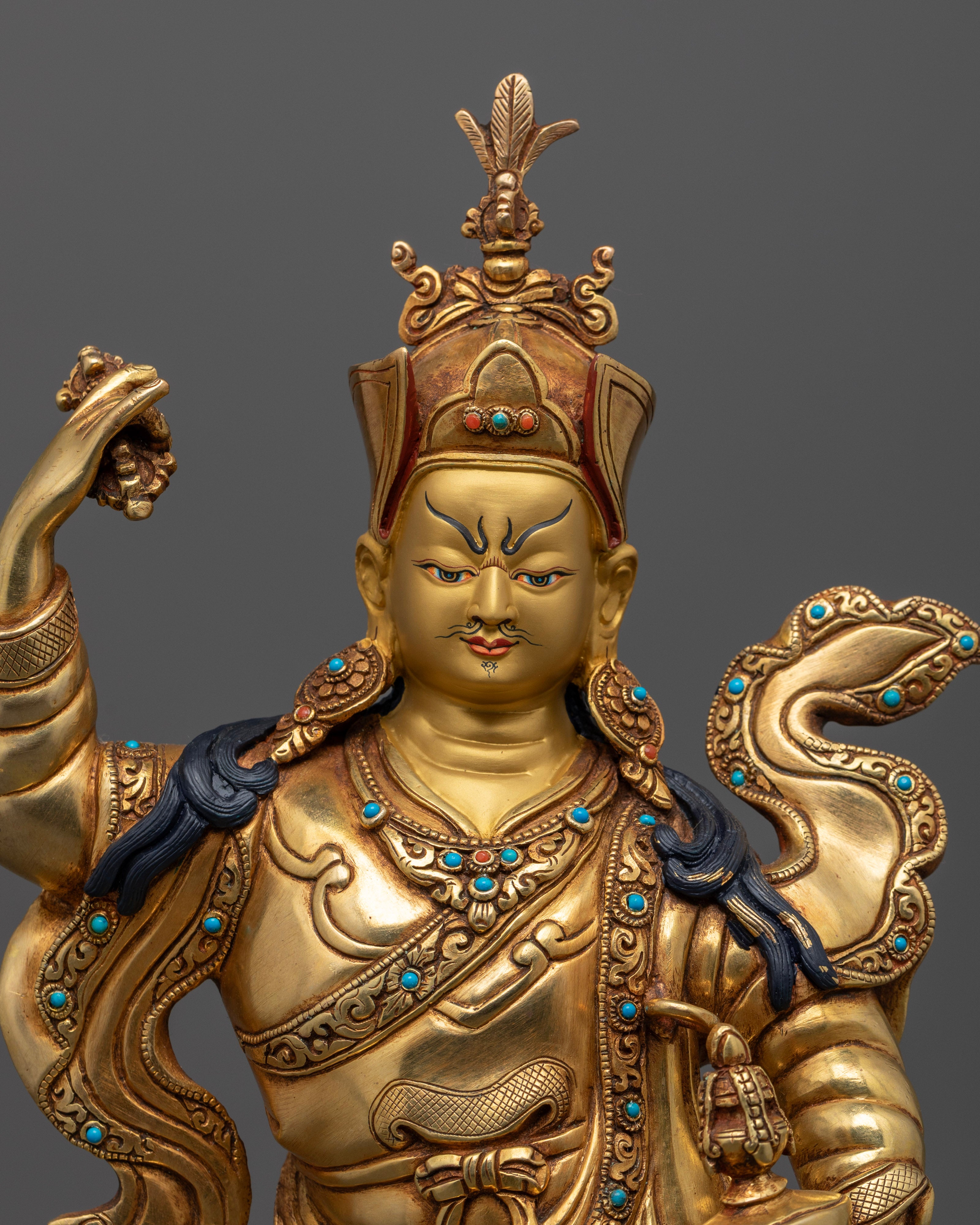 Standing Guru Rinpoche Statue | Elegant Buddhist Icons of Wisdom