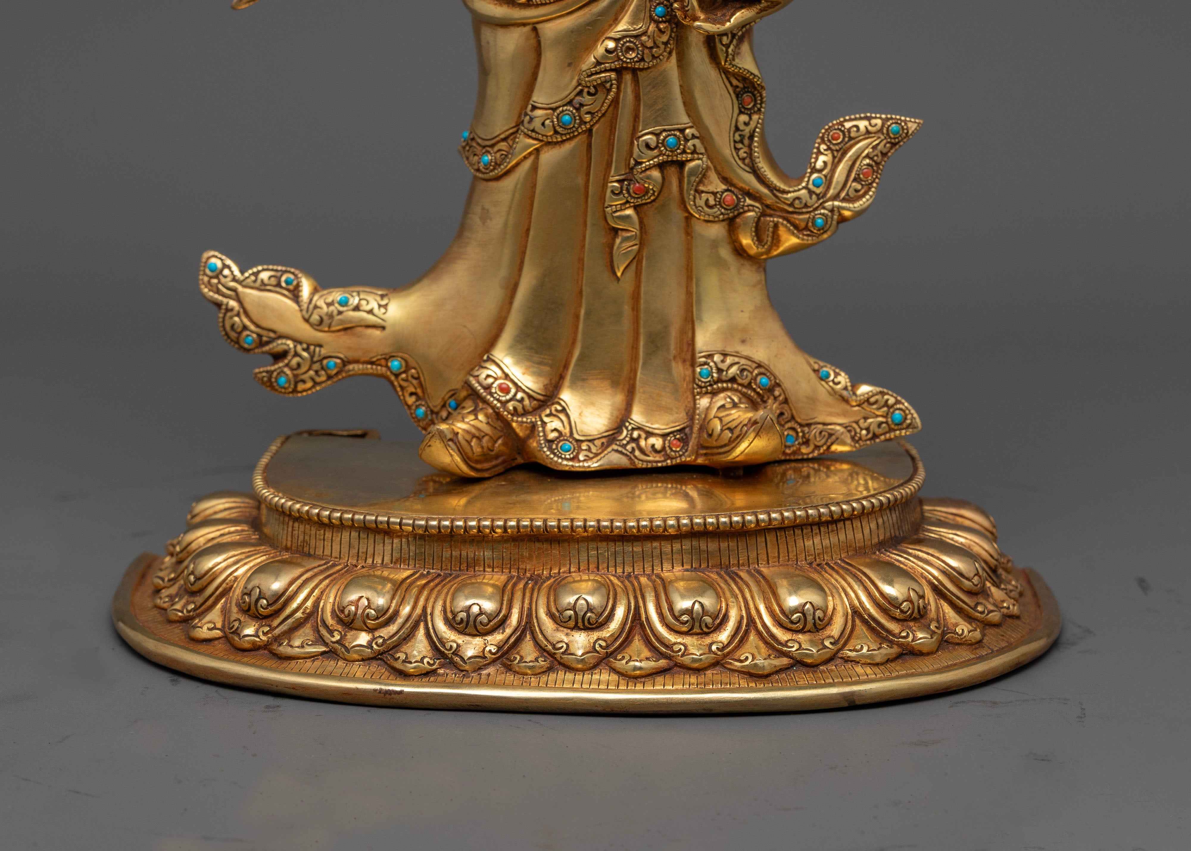 Standing Guru Rinpoche Statue | Elegant Buddhist Icons of Wisdom