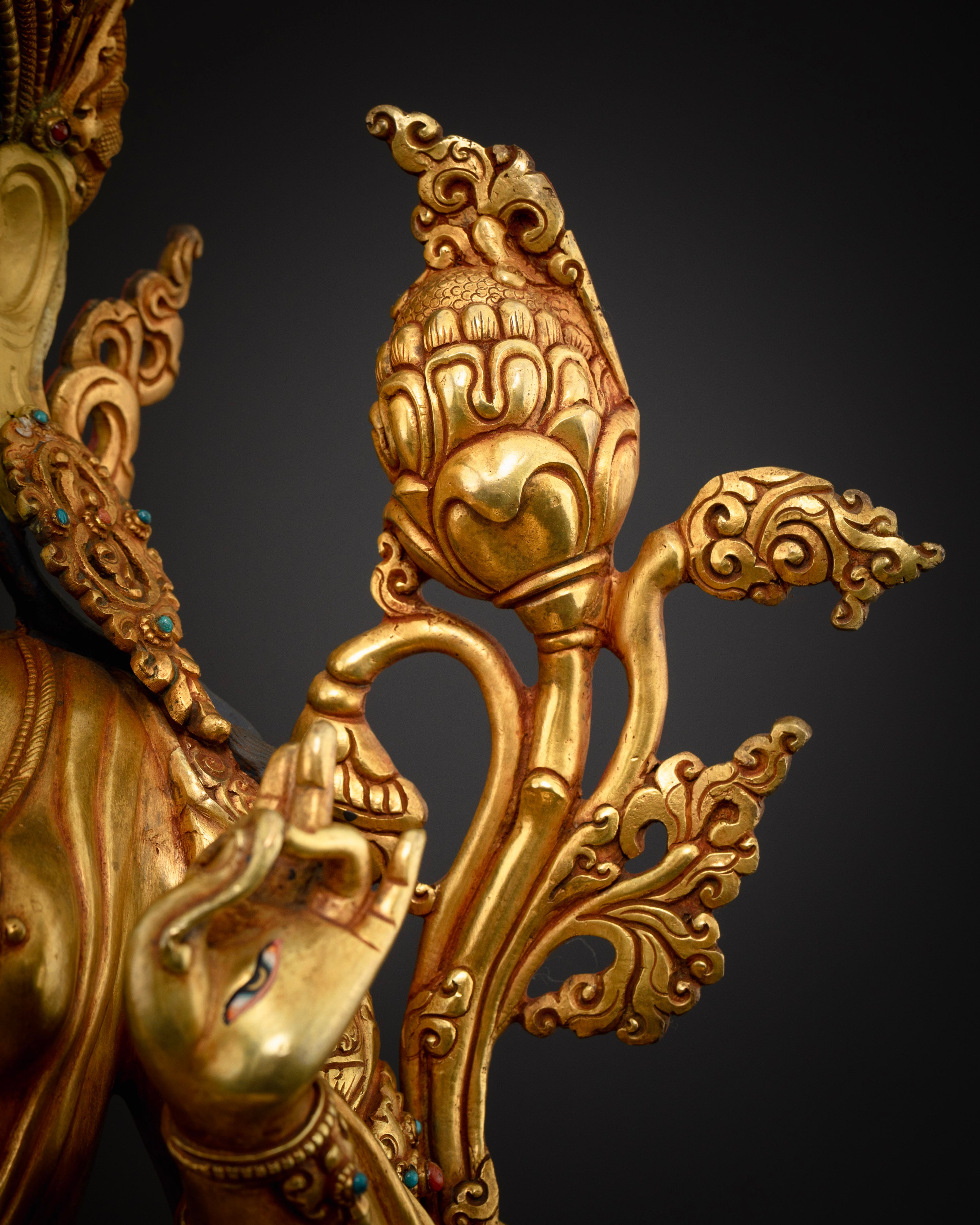 Divinely Inspired White Tara Statue: Hand-Carved Masterpiece