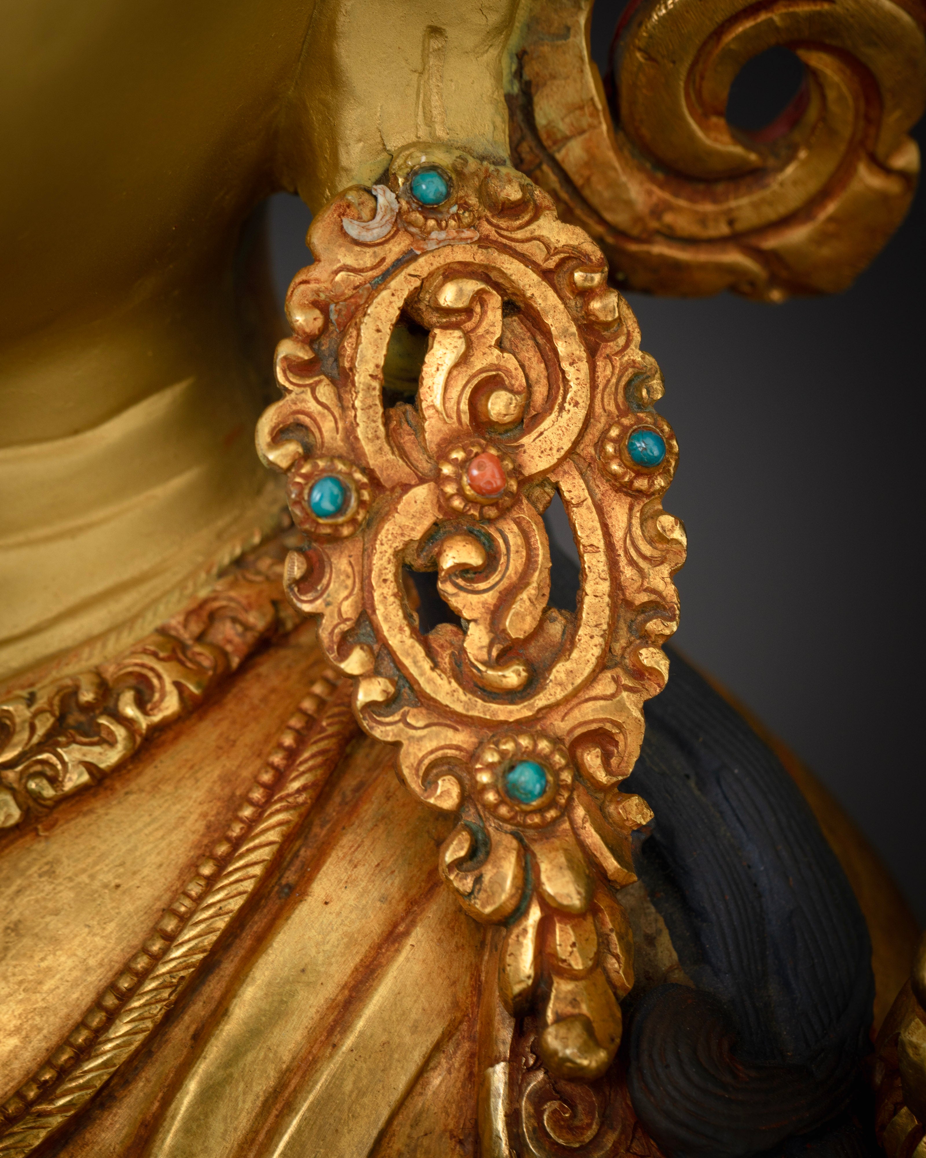 Divinely Inspired White Tara Statue: Hand-Carved Masterpiece