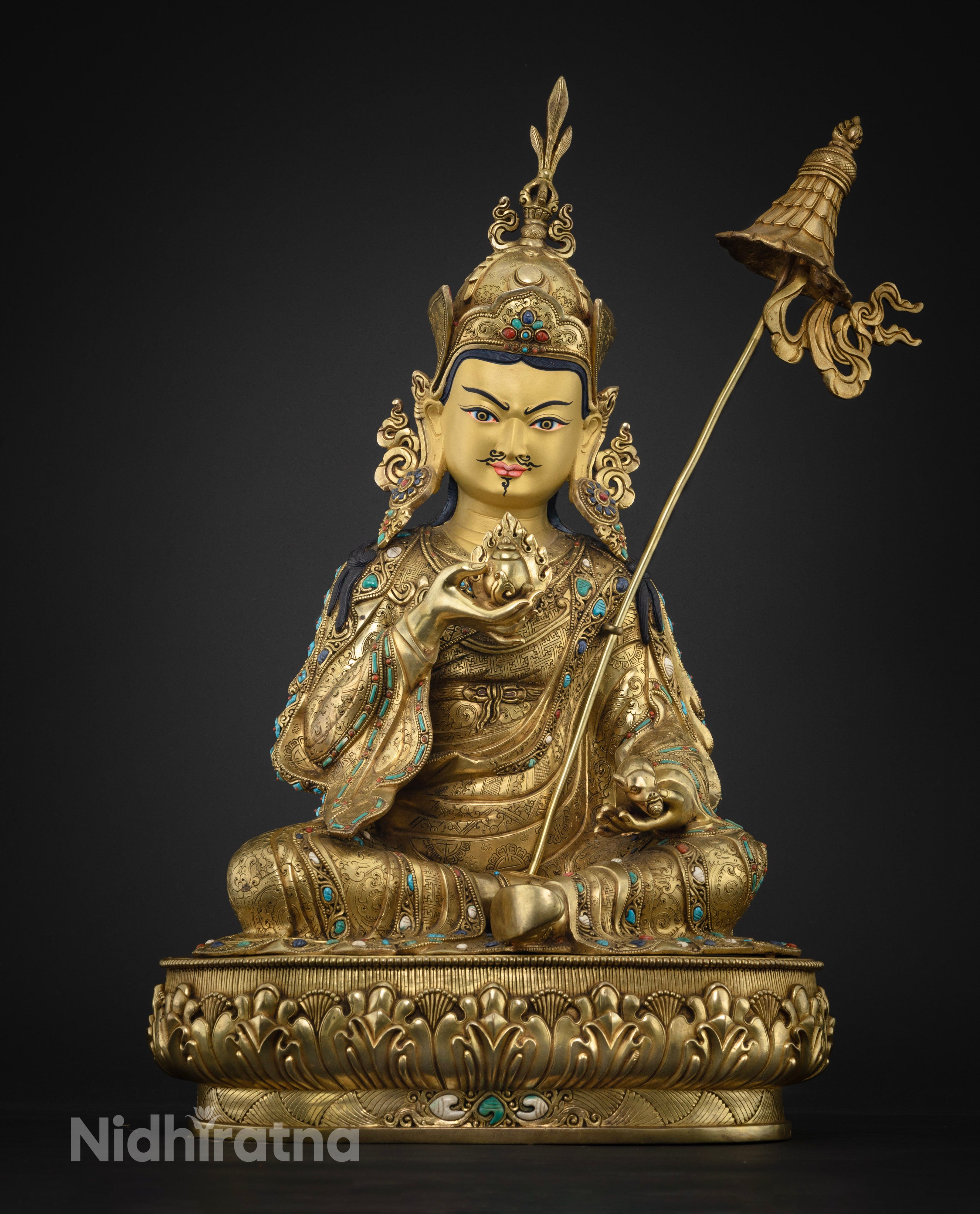 Beautifully Crafted Guru Norla Statue For Prosperity Rituals