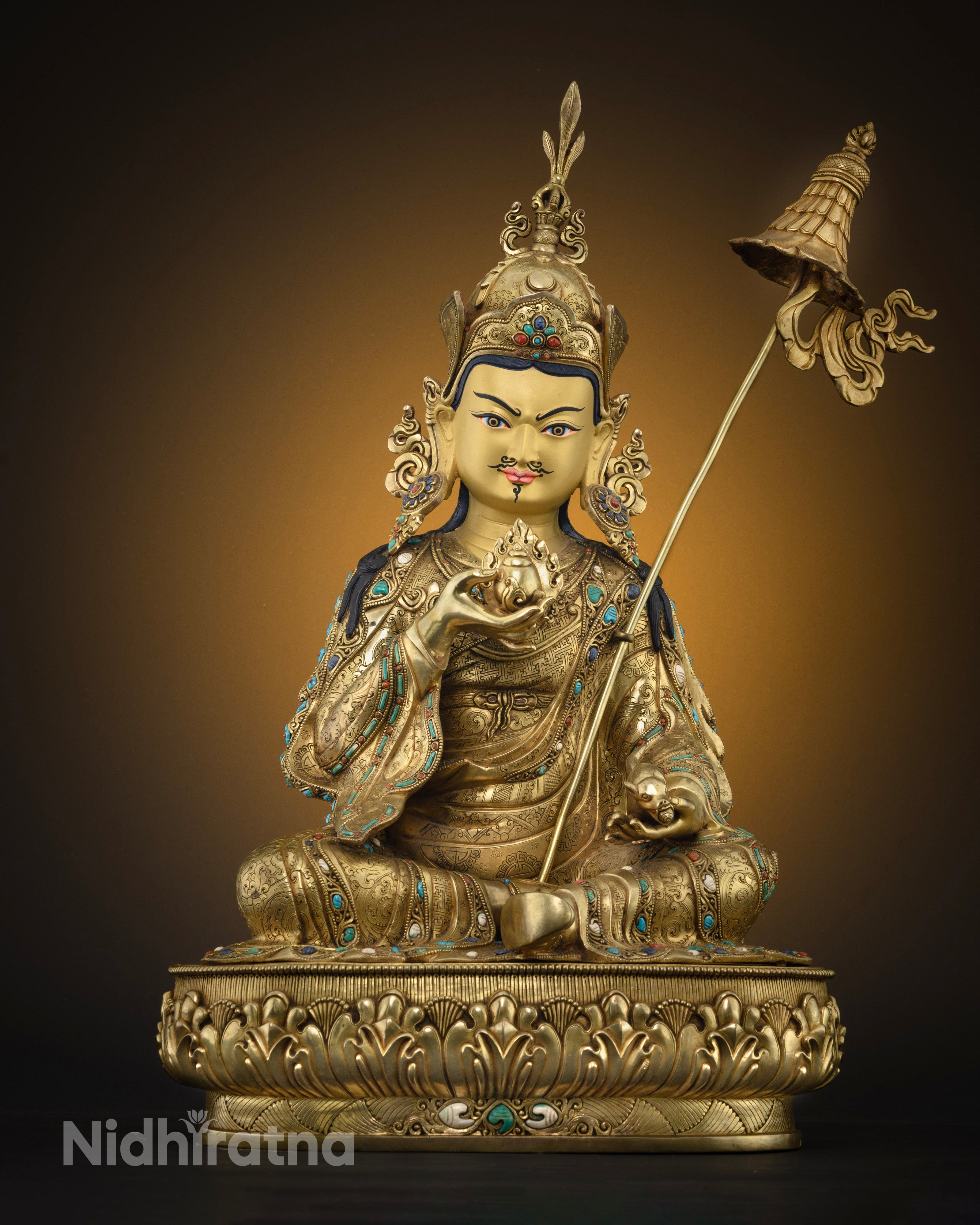 Beautifully Crafted Guru Norla Statue For Prosperity Rituals