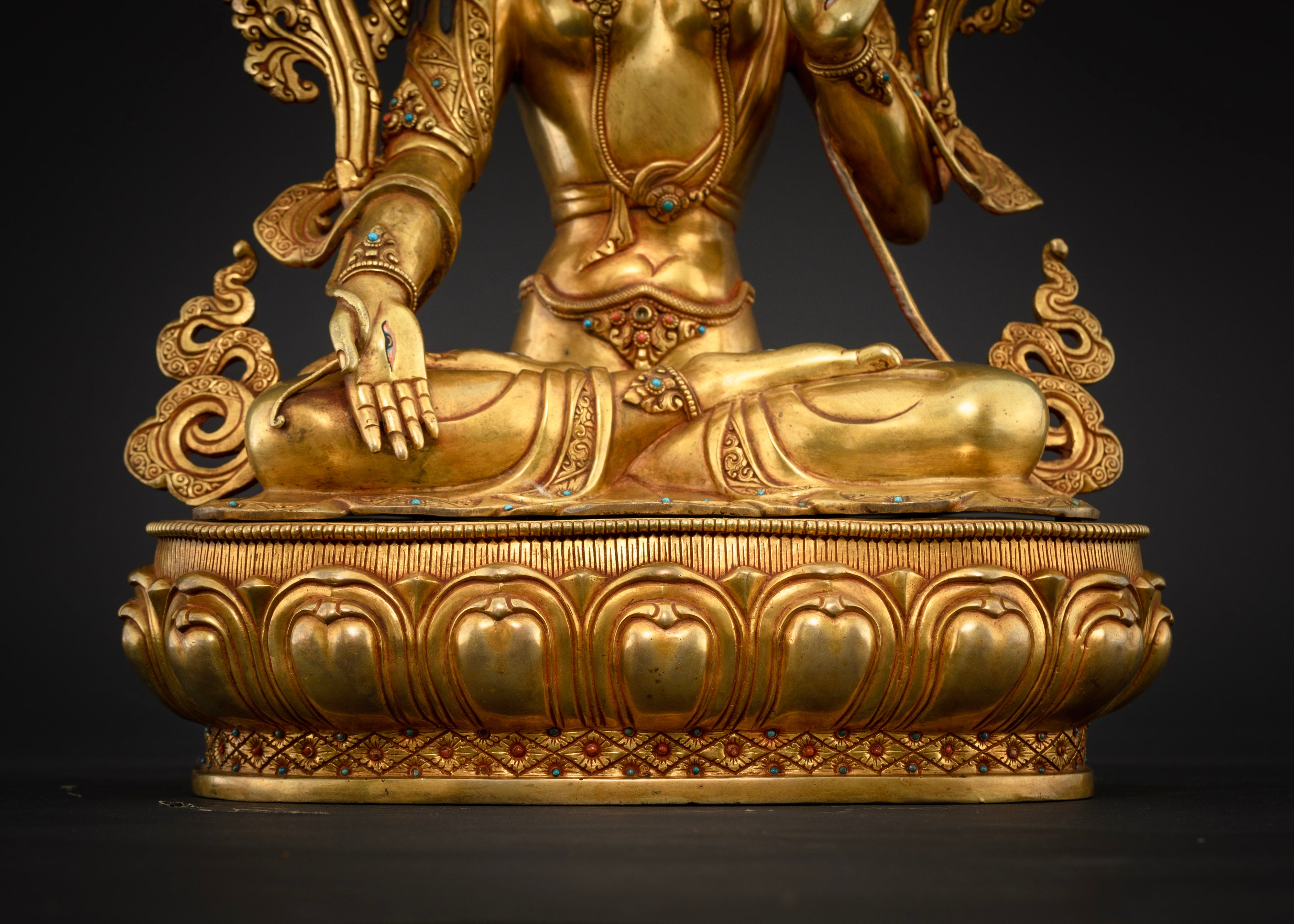 Divinely Inspired White Tara Statue: Hand-Carved Masterpiece