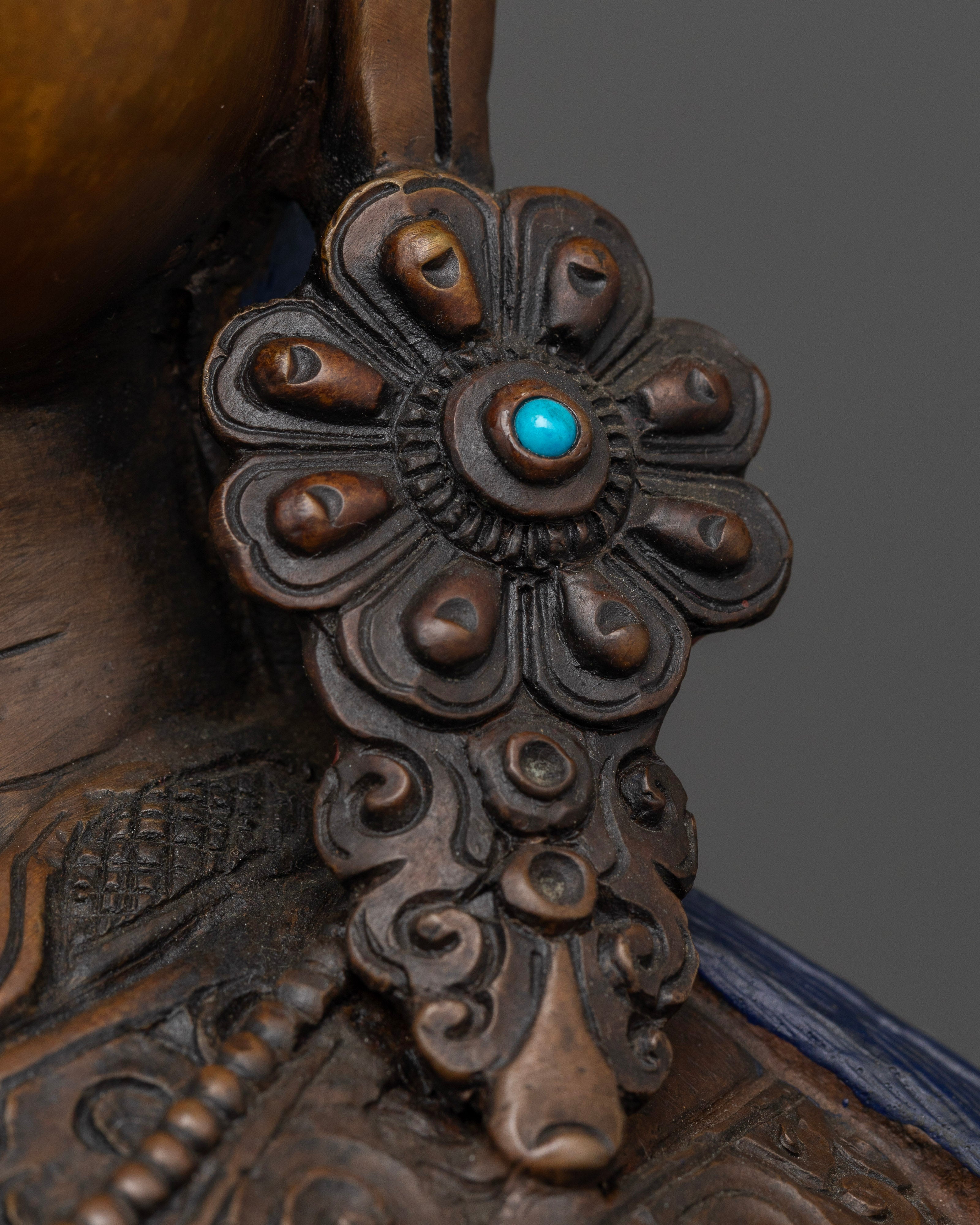 18 Inch Oxidized Padmasambhava Sculpture