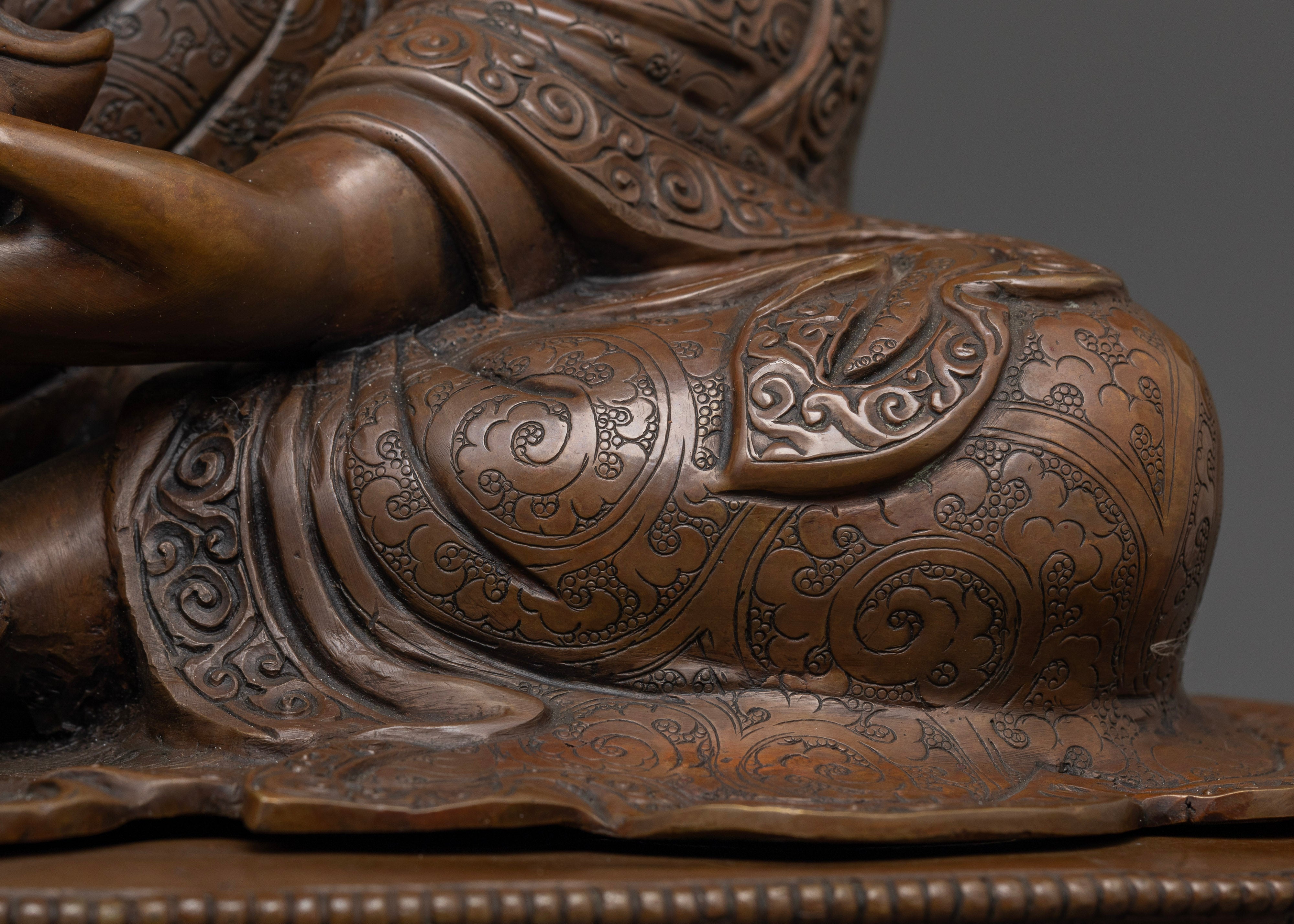 18 Inch Oxidized Padmasambhava Sculpture