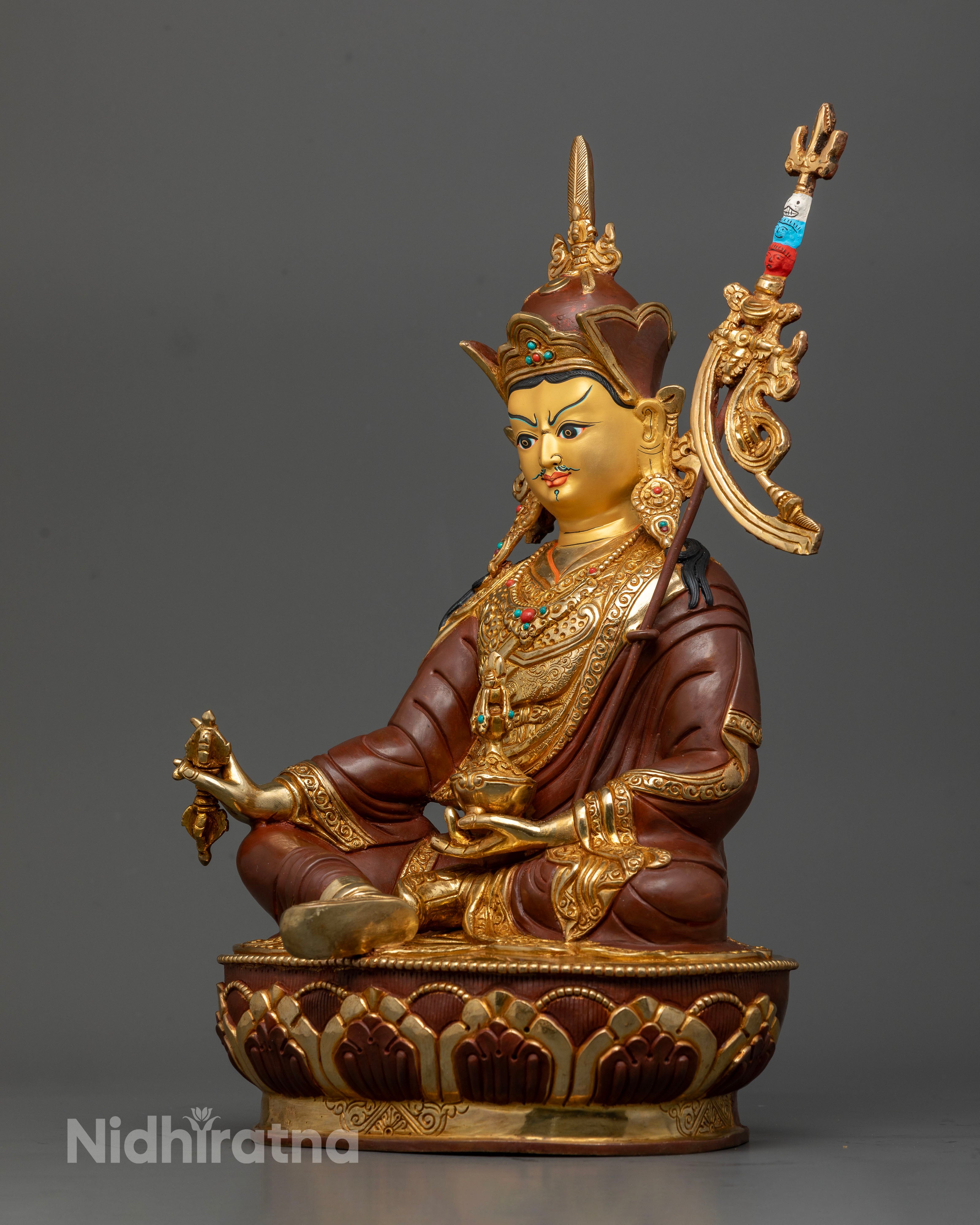 Lotus Born: Tibetan Guru Rinpoche Sculpture