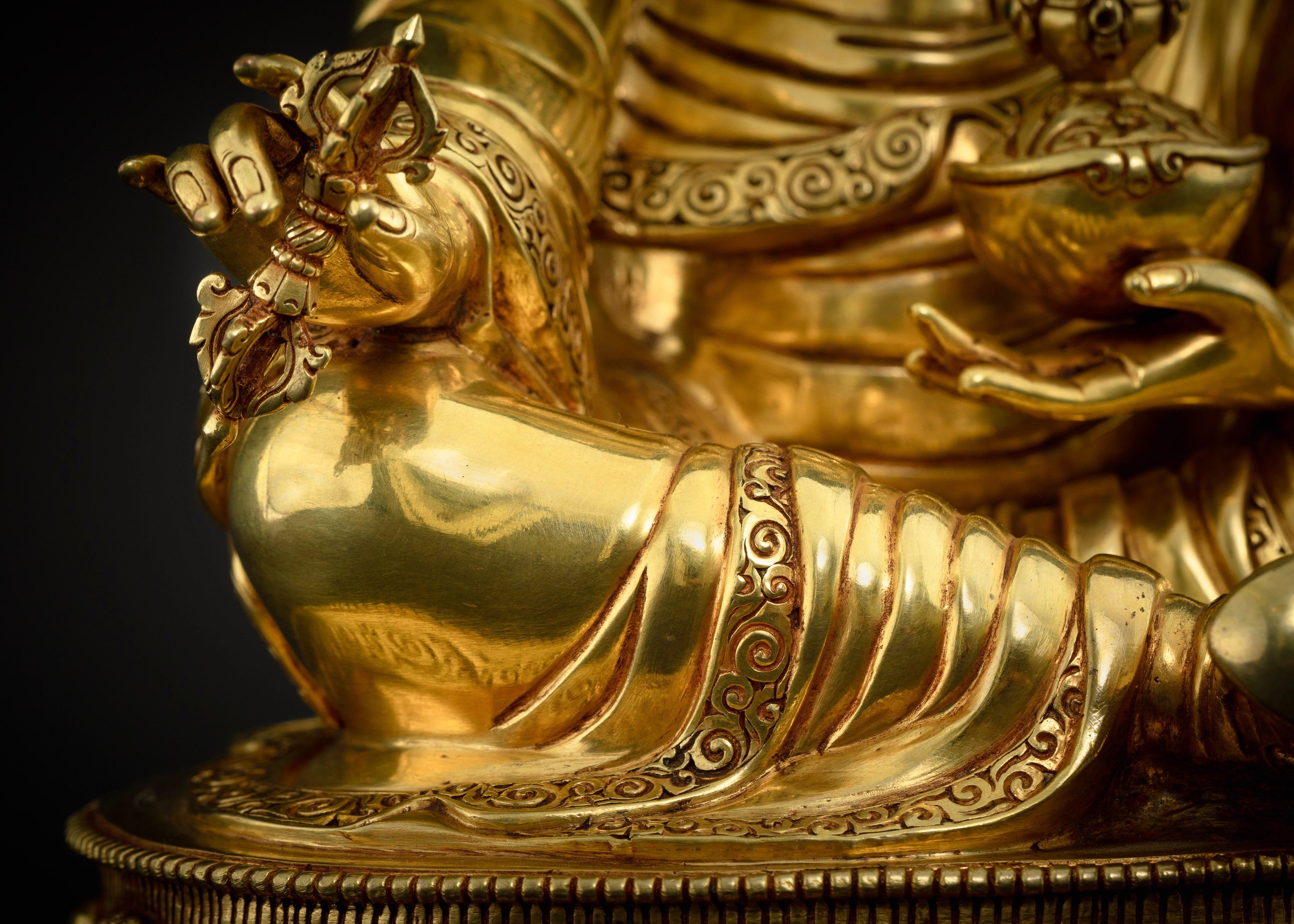 Masterpiece 15.5 Inch Guru Rinpoche Statue | A Spiritual Treasure