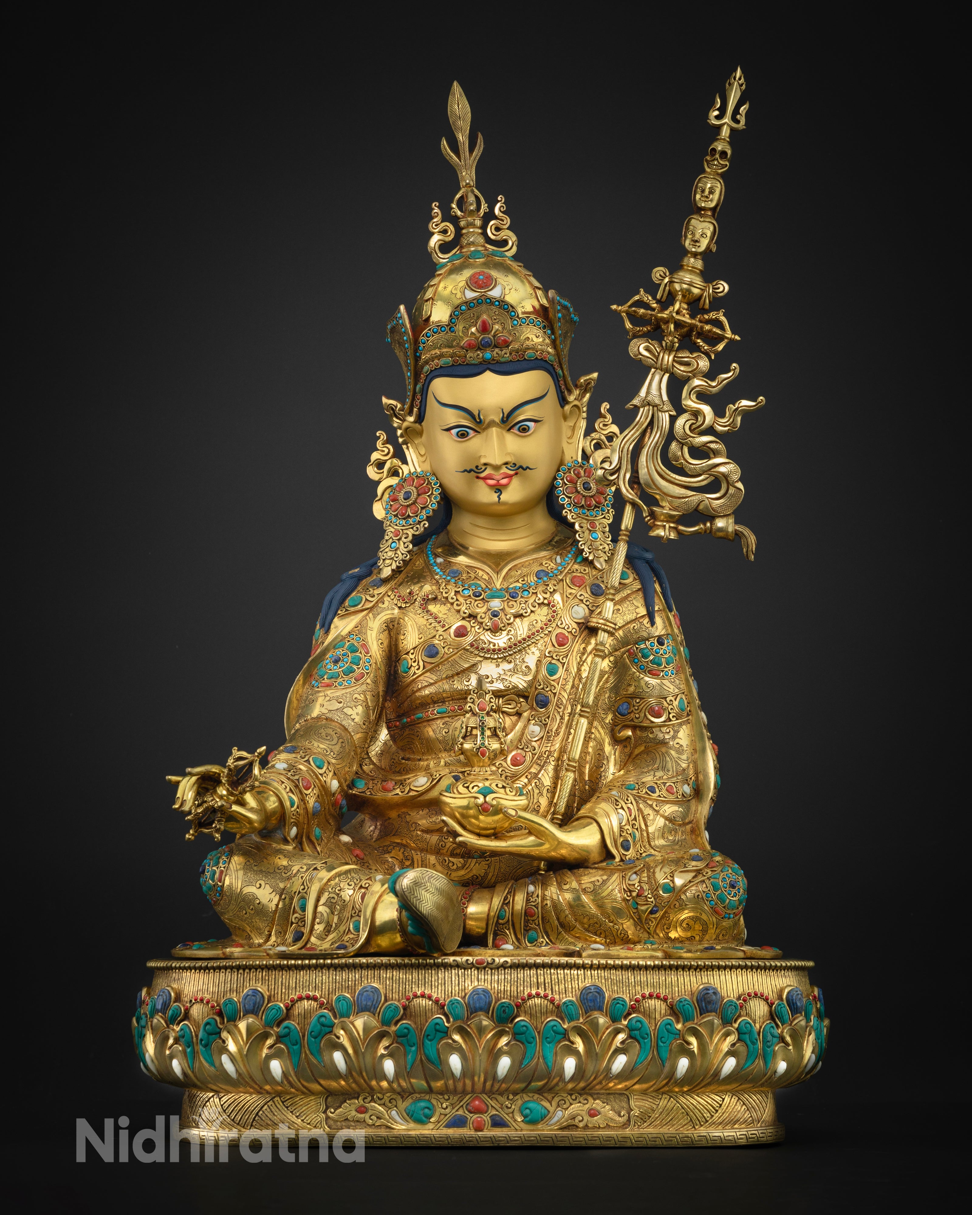 Exclusive Rare Guru Rinpoche Statue: Tibetan Buddhist Treasure