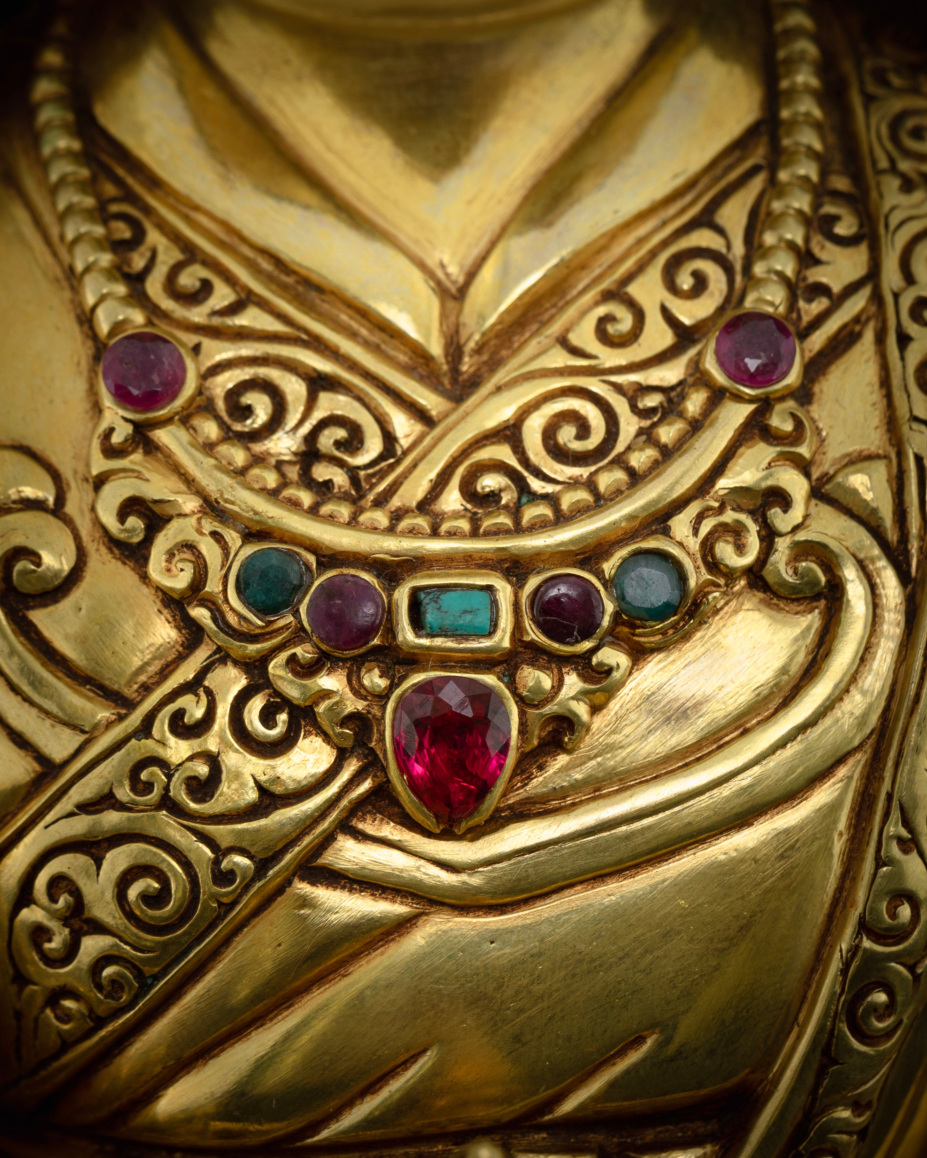 Masterpiece 15.5 Inch Guru Rinpoche Statue | A Spiritual Treasure