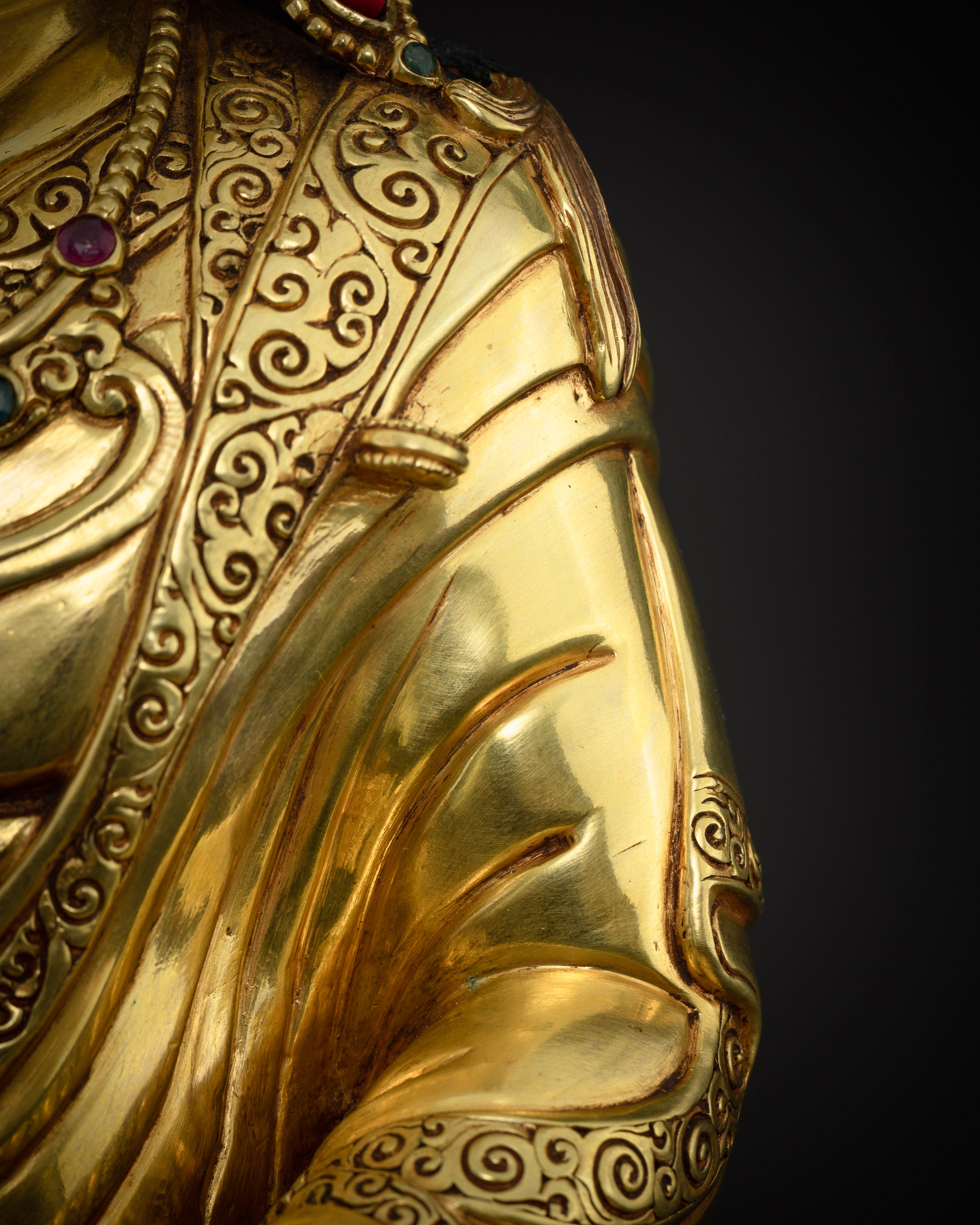 Masterpiece 15.5 Inch Guru Rinpoche Statue | A Spiritual Treasure