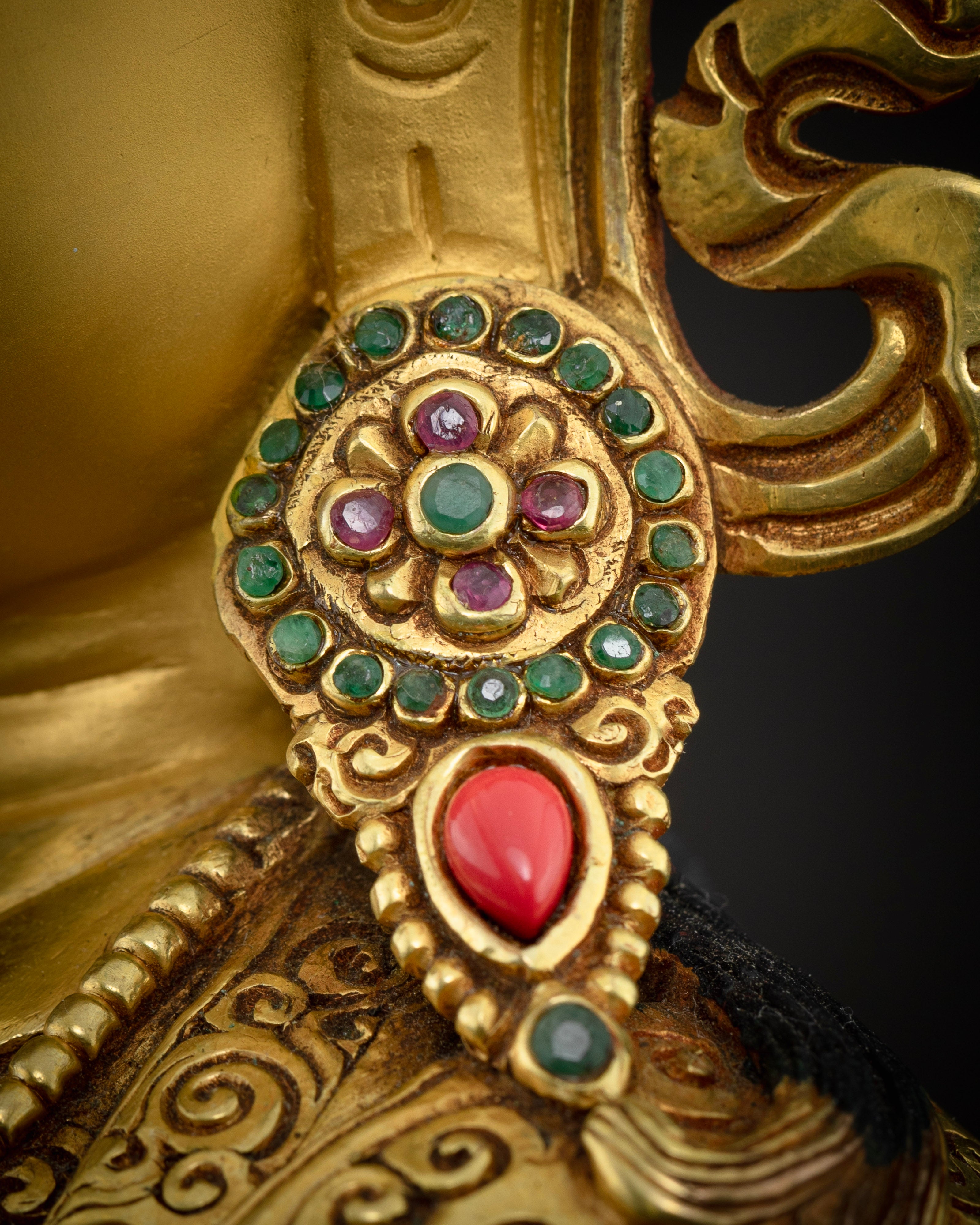 Masterpiece 15.5 Inch Guru Rinpoche Statue | A Spiritual Treasure