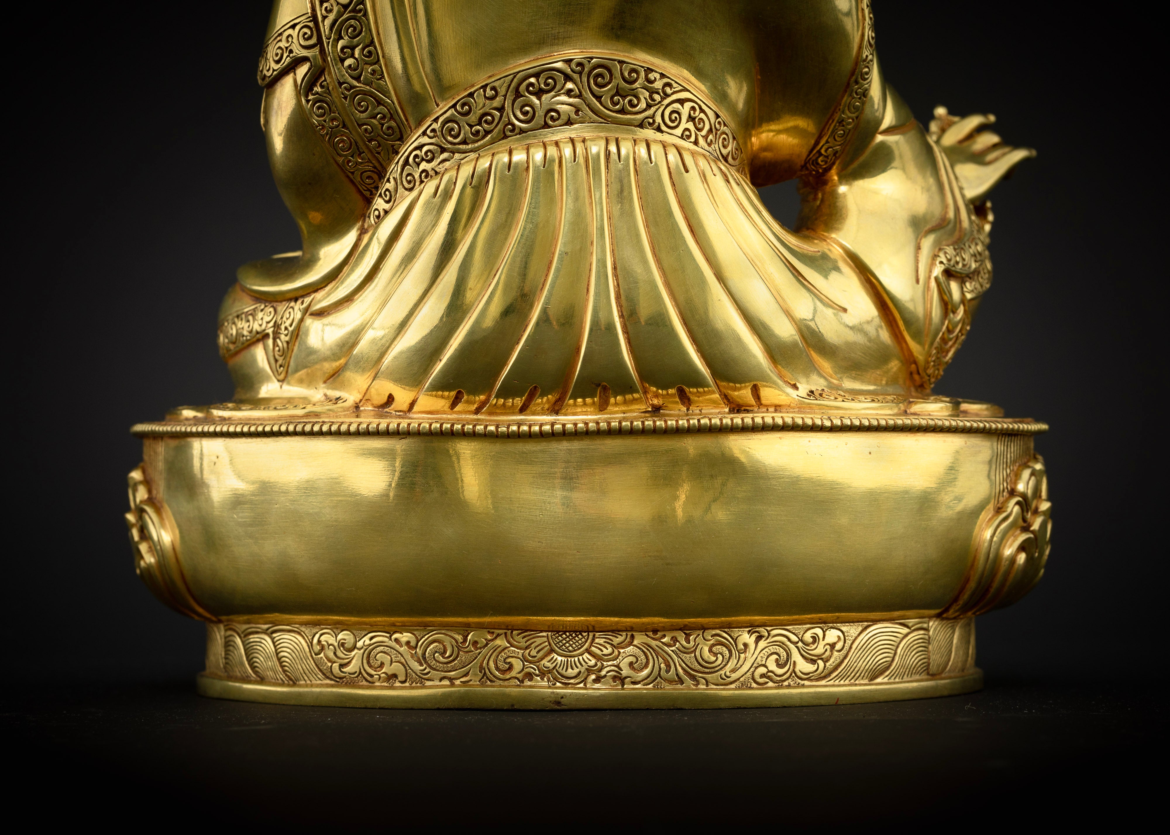 Masterpiece 15.5 Inch Guru Rinpoche Statue | A Spiritual Treasure