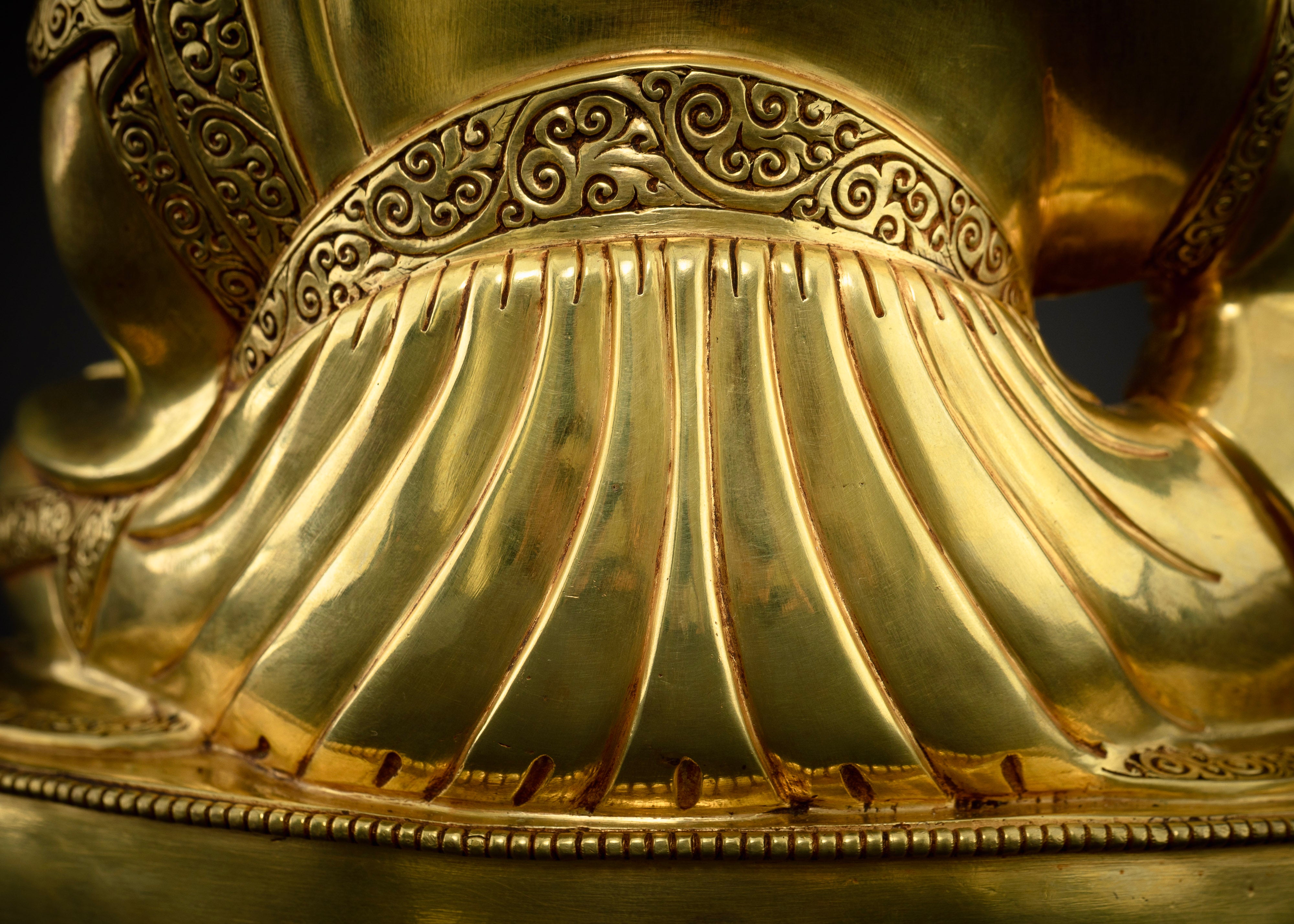 Masterpiece 15.5 Inch Guru Rinpoche Statue | A Spiritual Treasure