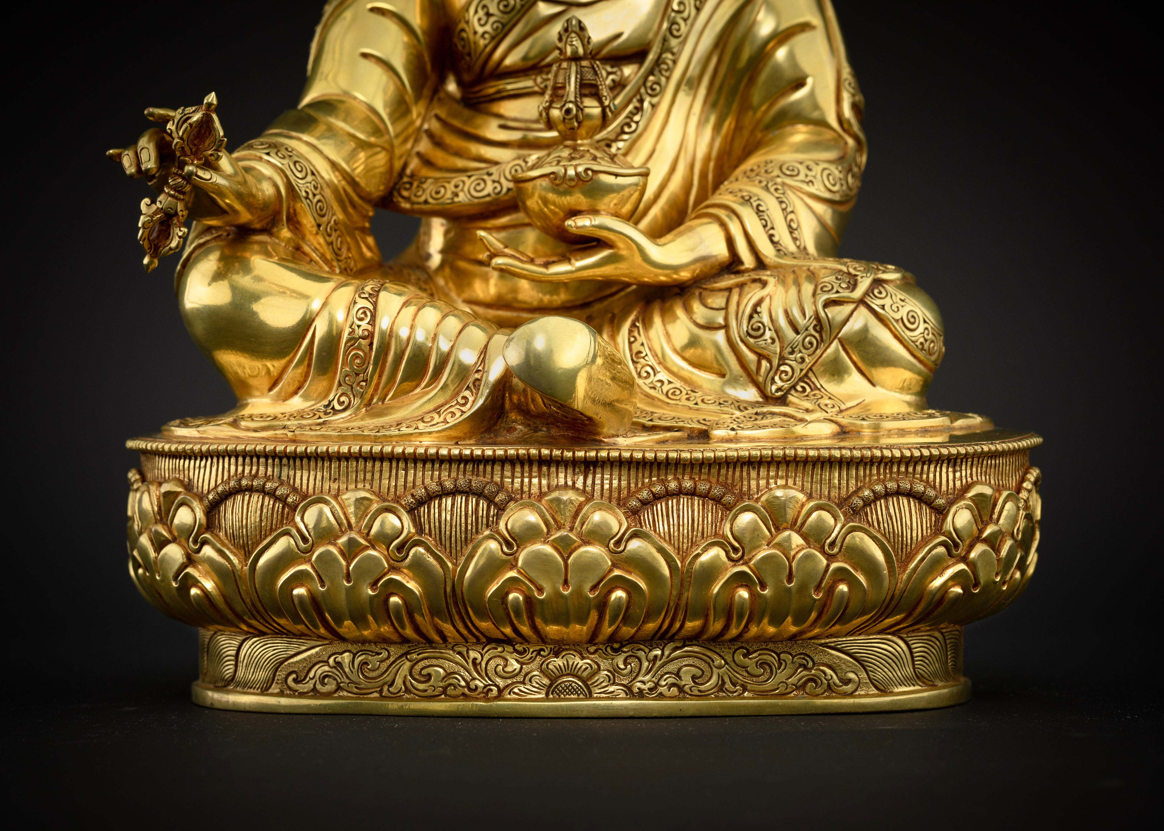 Masterpiece 15.5 Inch Guru Rinpoche Statue | A Spiritual Treasure