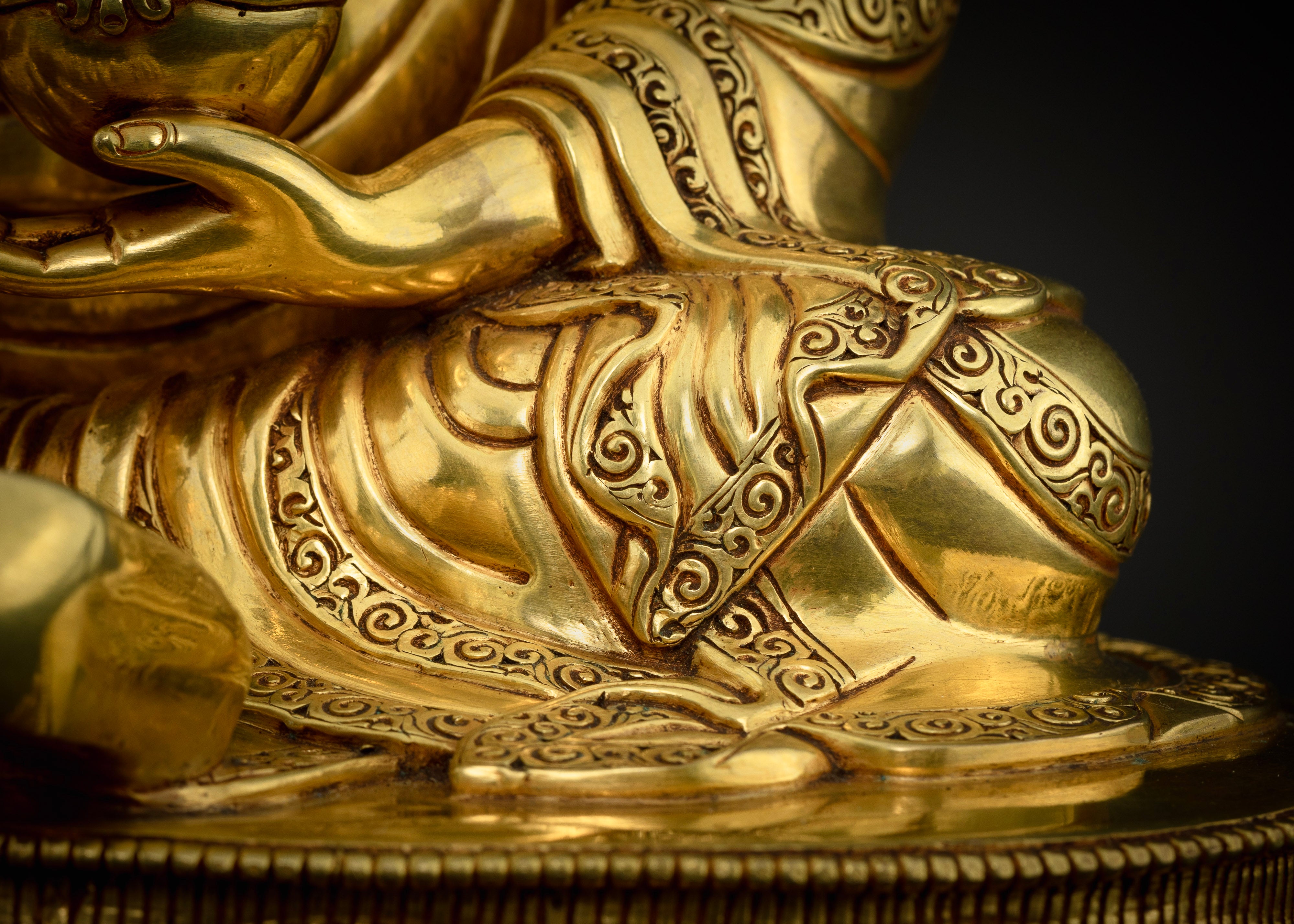 Masterpiece 15.5 Inch Guru Rinpoche Statue | A Spiritual Treasure