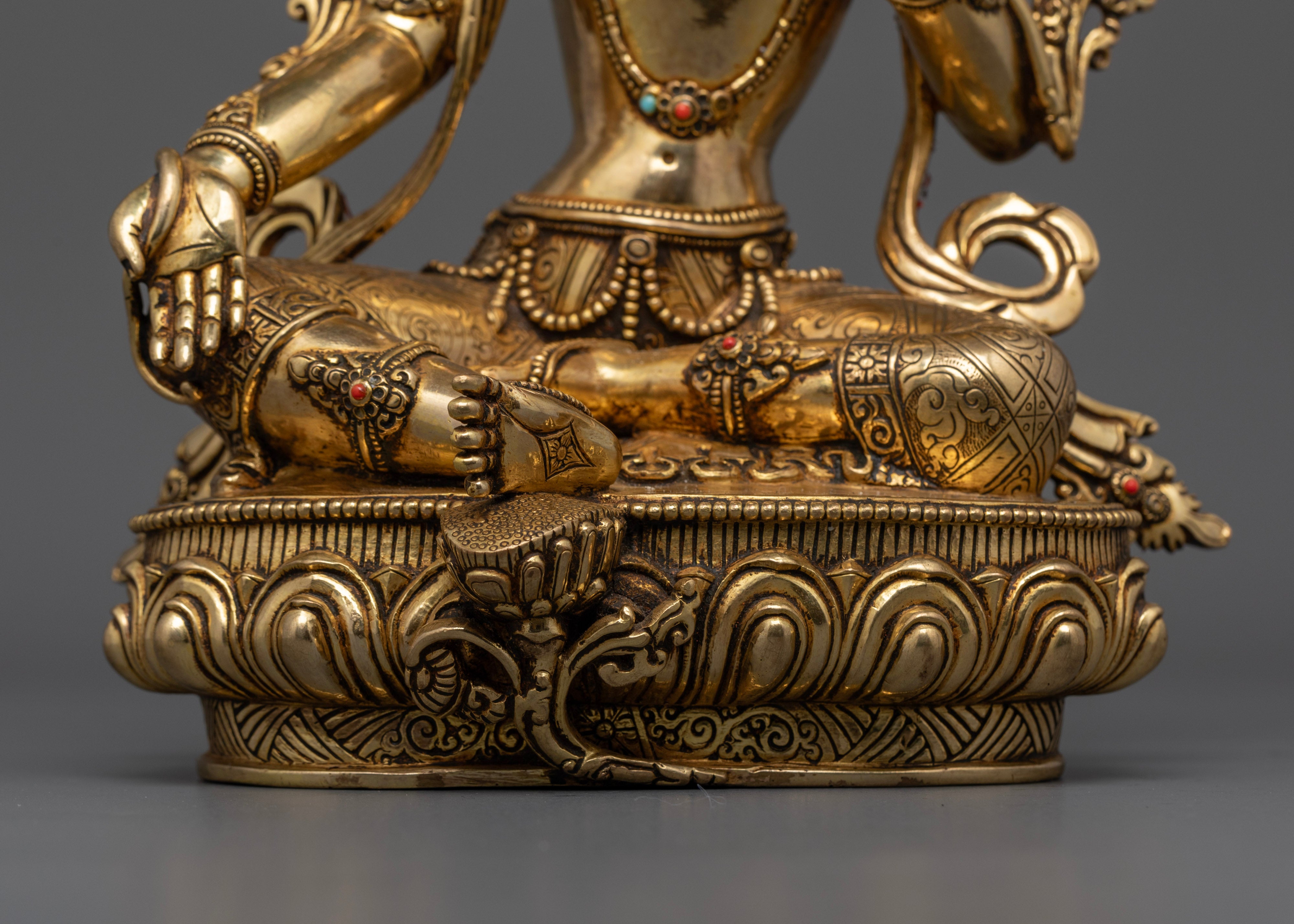 Green Tara Sculpture | Symbol of Compassion and Protection