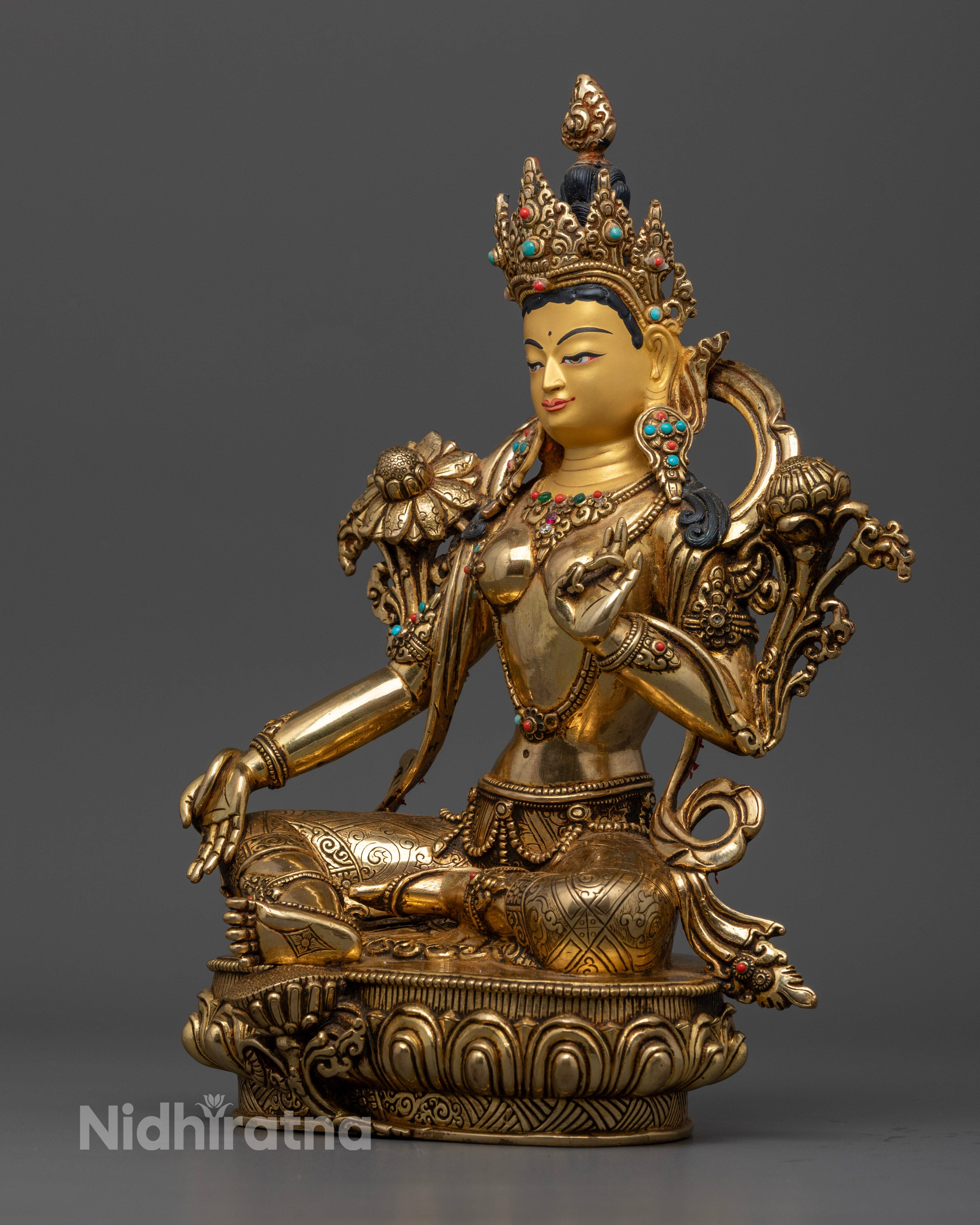 Green Tara Sculpture | Symbol of Compassion and Protection