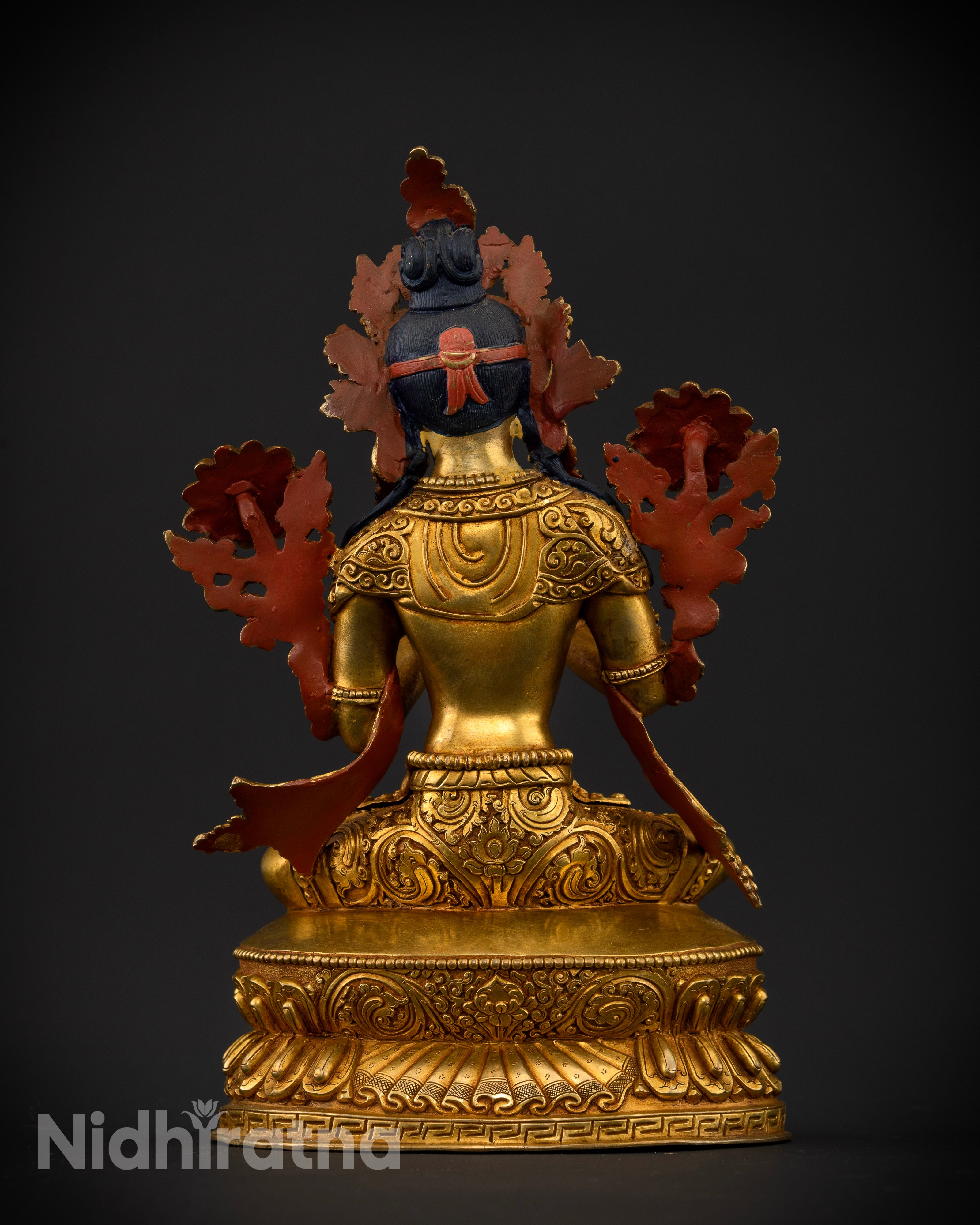 Buddhist Green Tara Mantra Prayer Statue