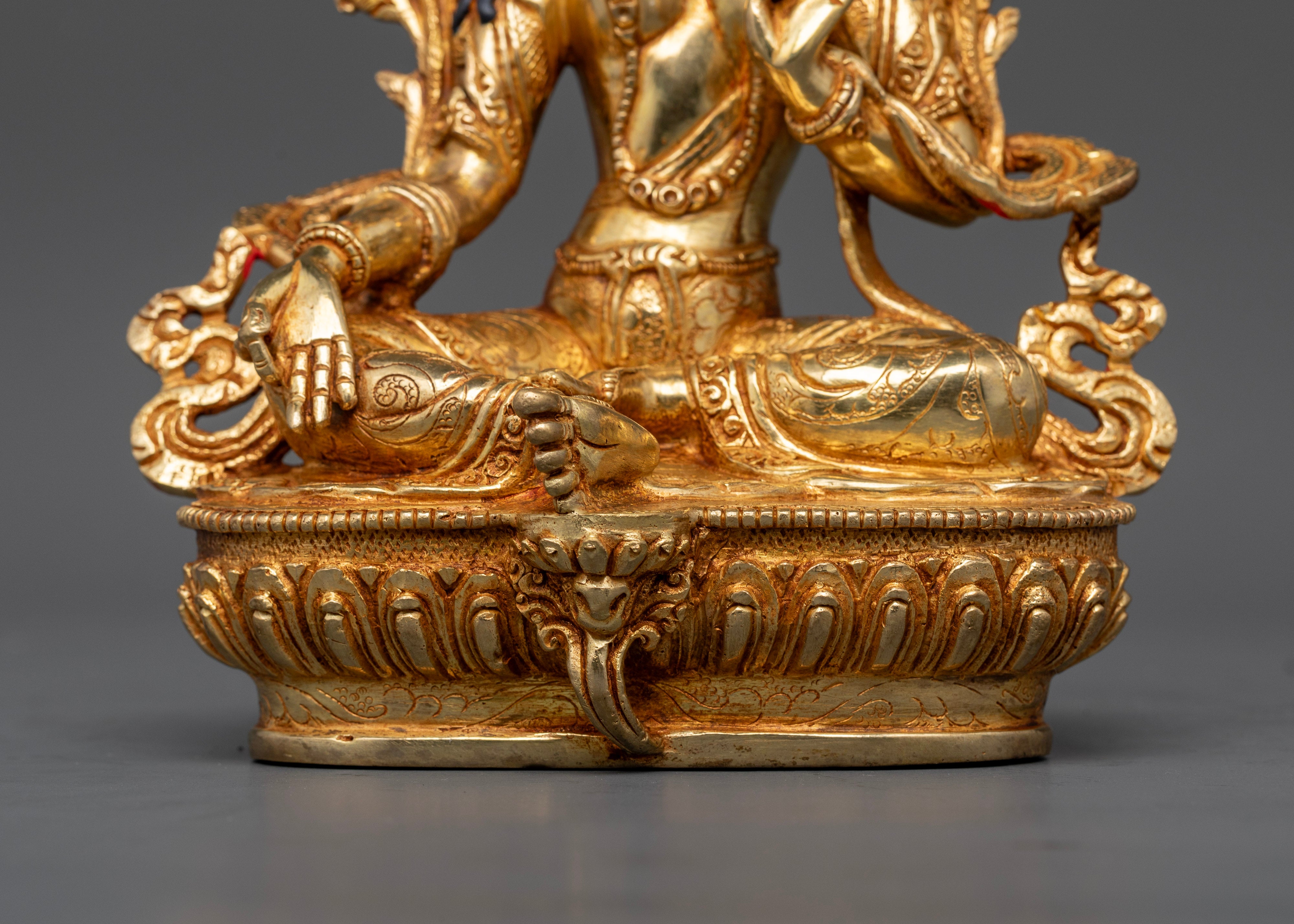 Find Serenity and Protection with a Green Tara Statue - Symbol of Compassion and Liberation