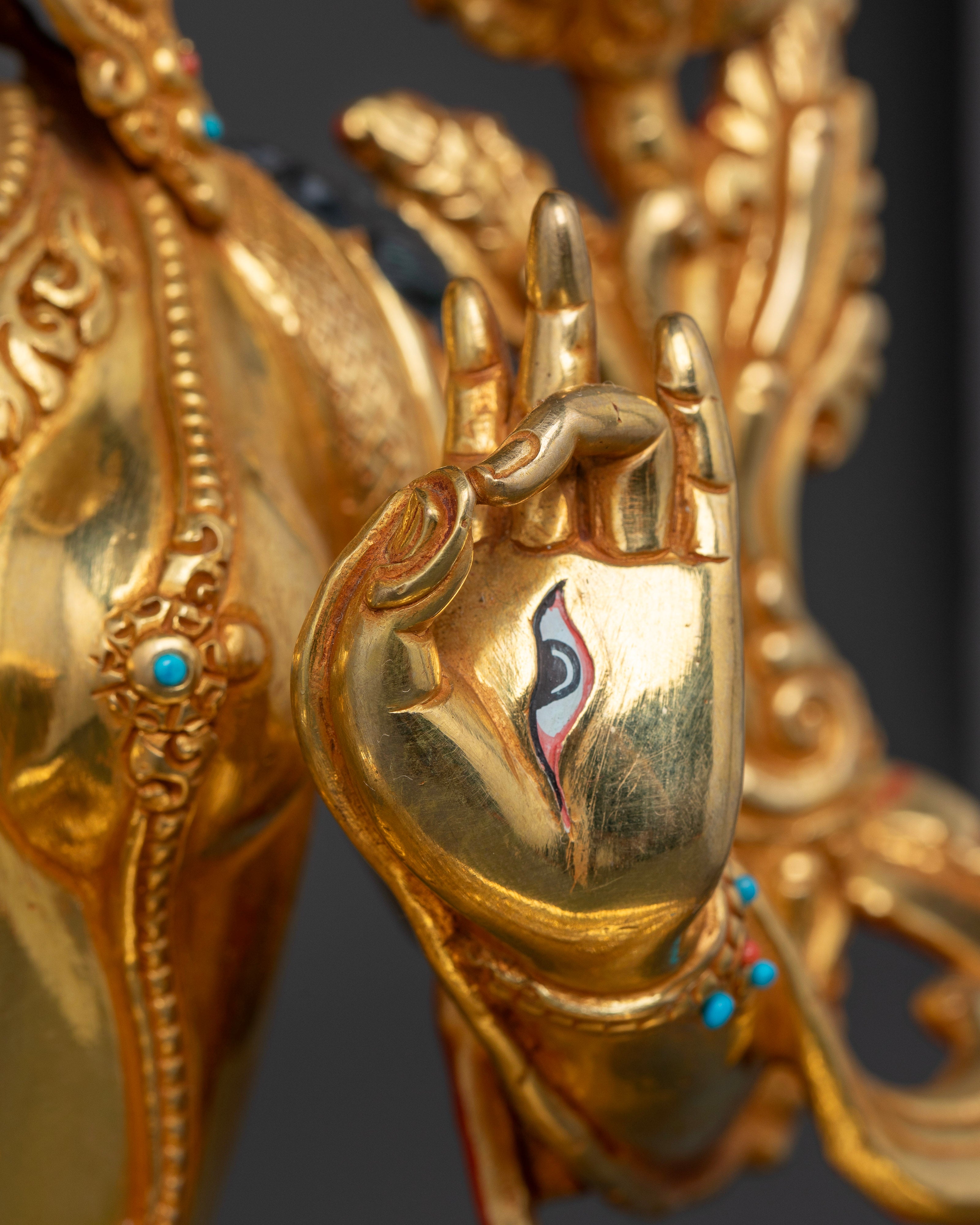 24k gold coated Goddess White Tara