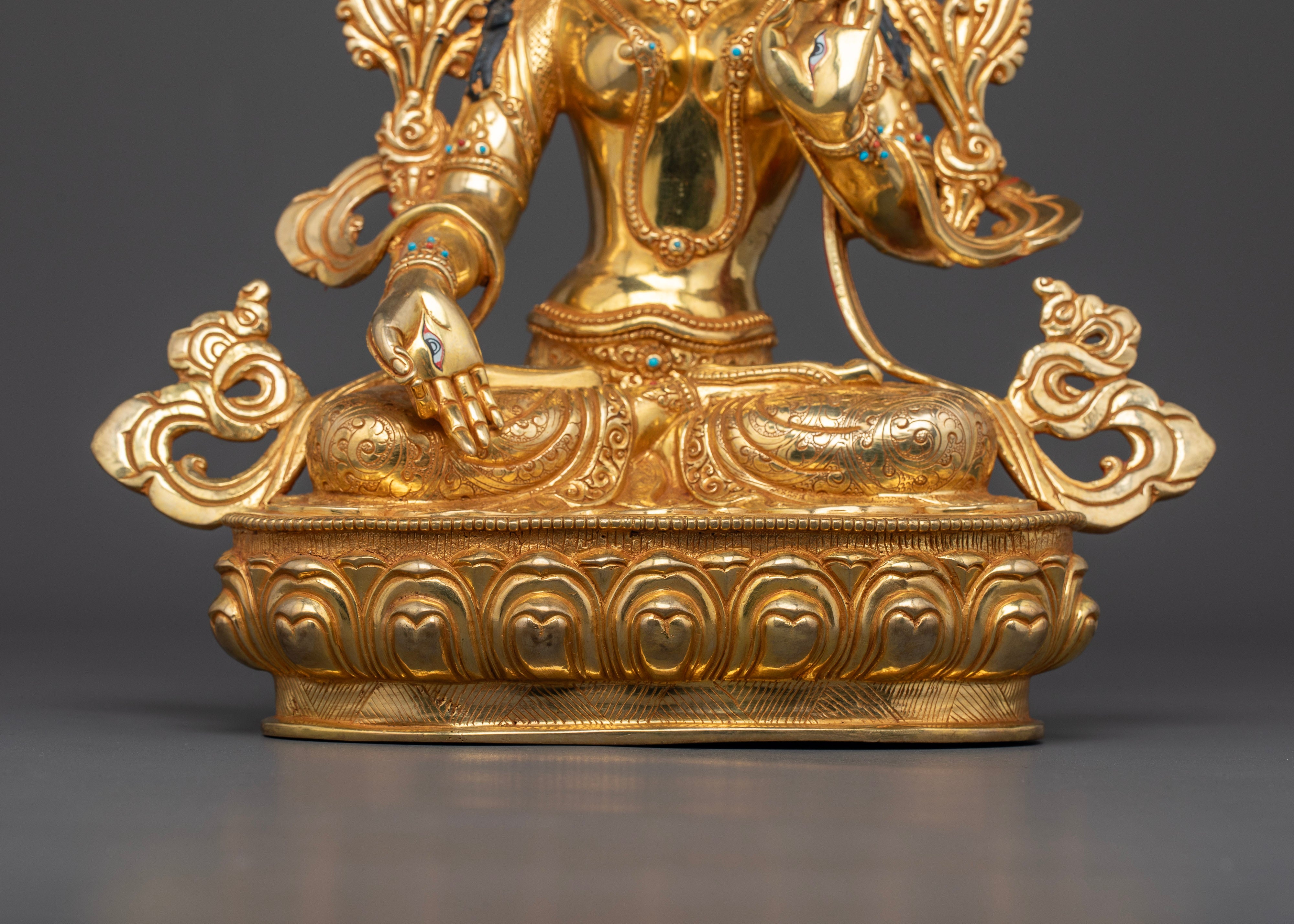 24k gold coated Goddess White Tara