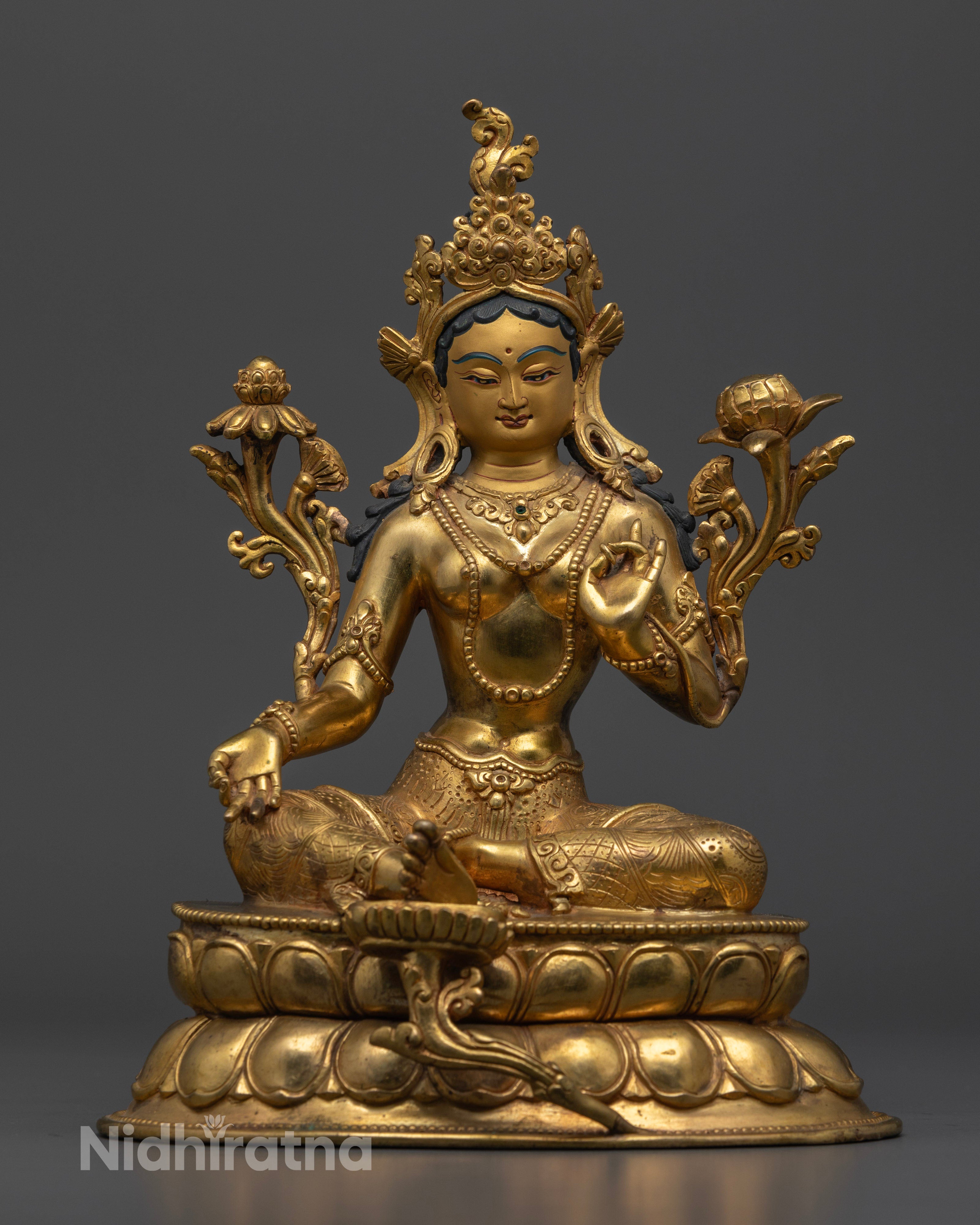 Green Tara Deity Statue: Perfect for Meditation