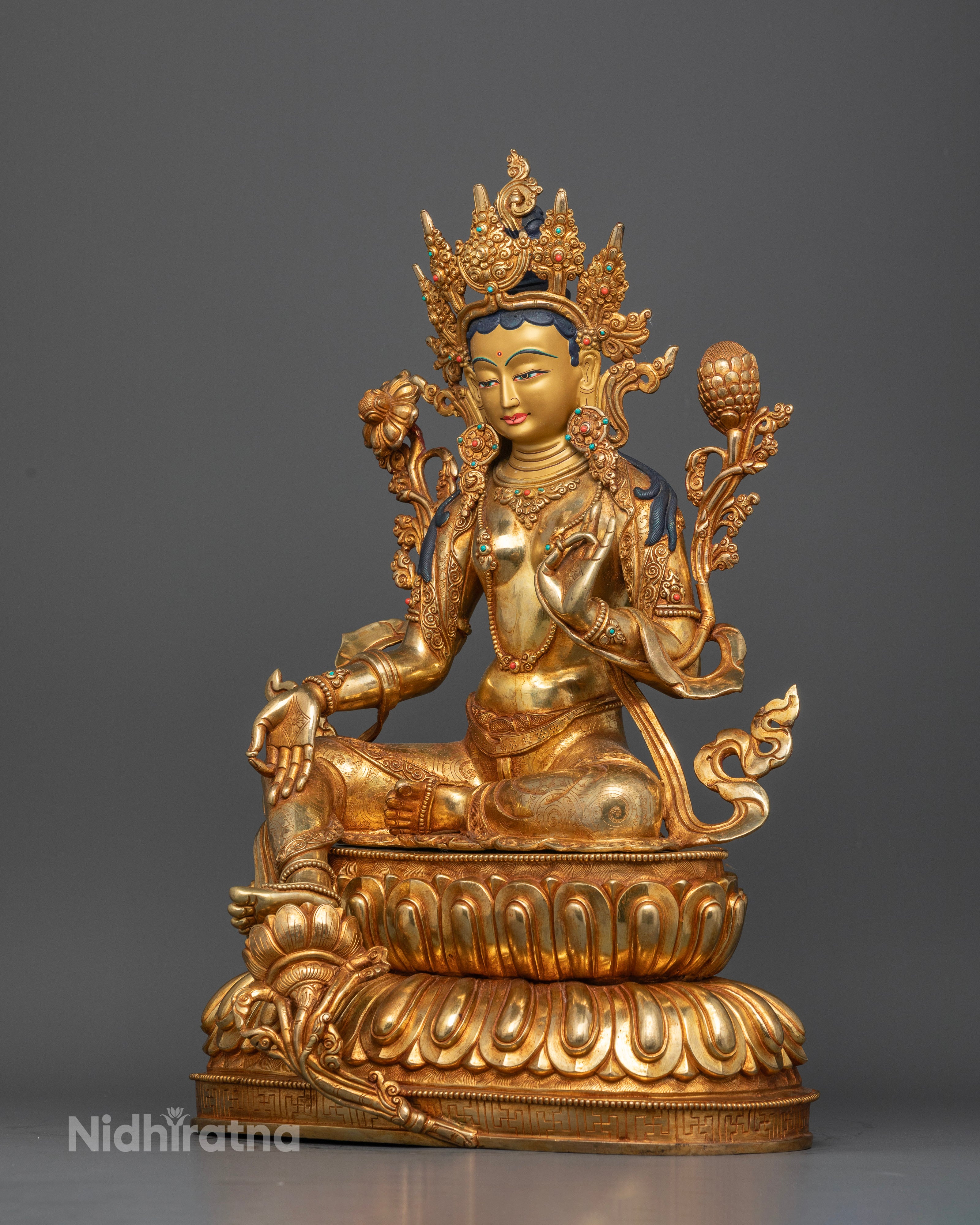 Female Protective Deity: Green Tara Statue