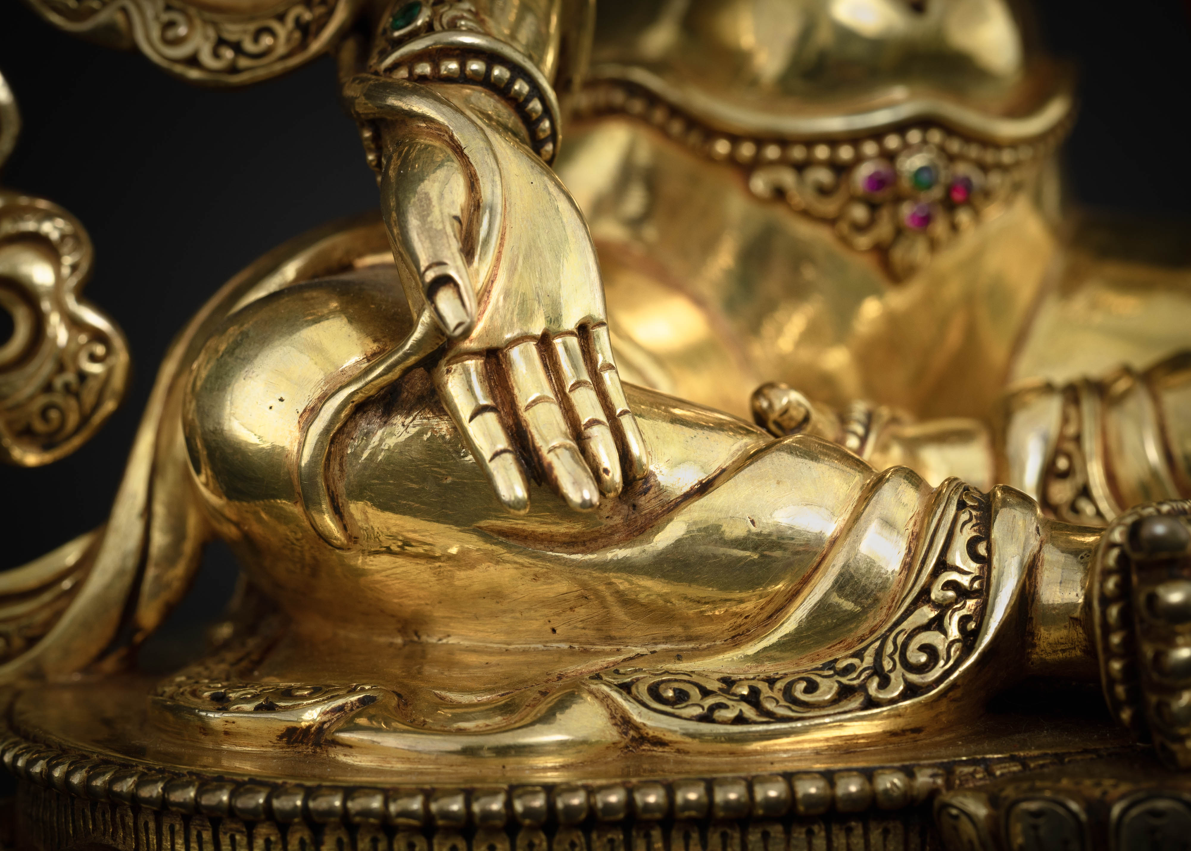 Handmade Mother Green Tara Statue: Embodying Compassion