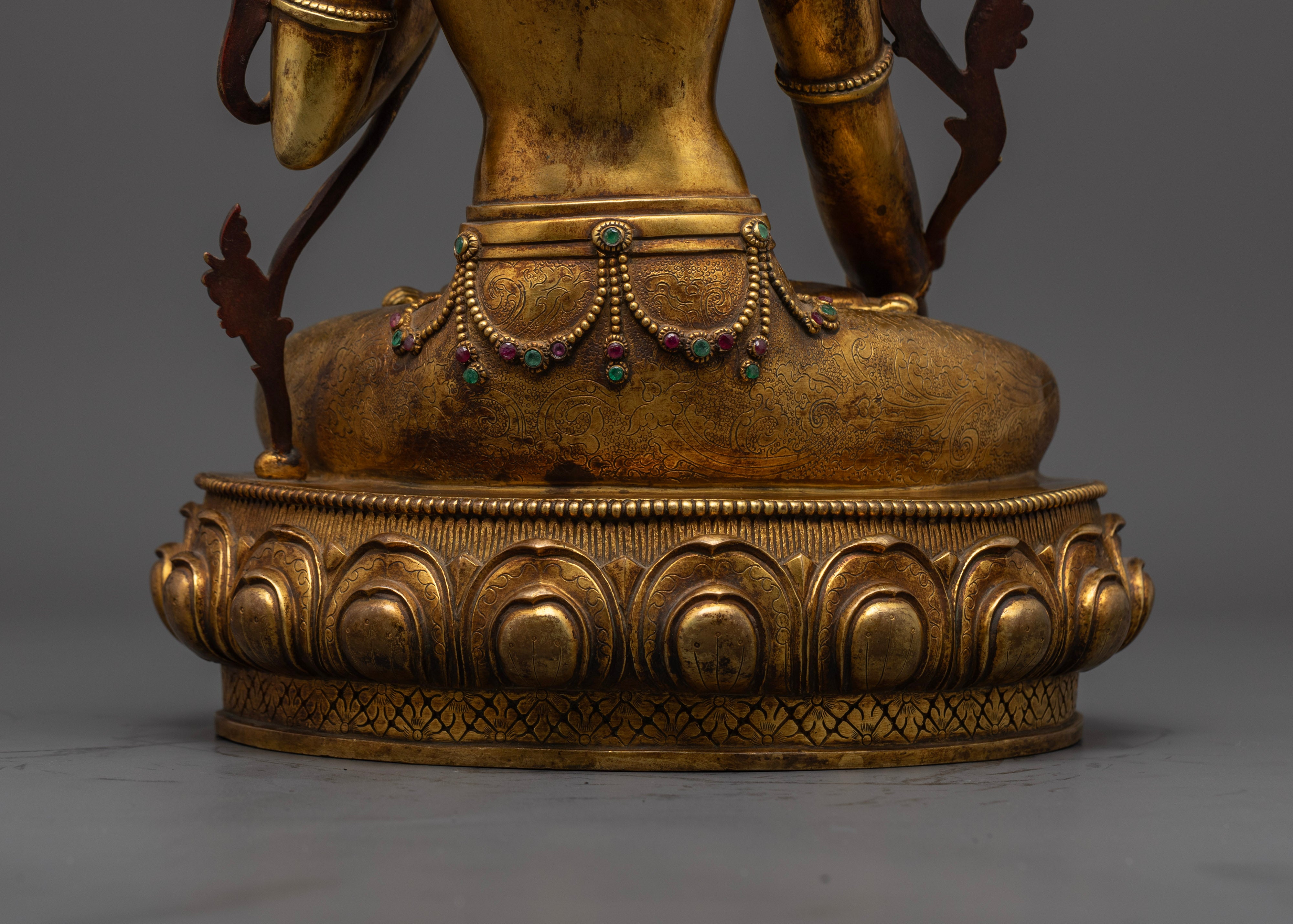 Antique White Tara Statue | Protecting and Healing Energy