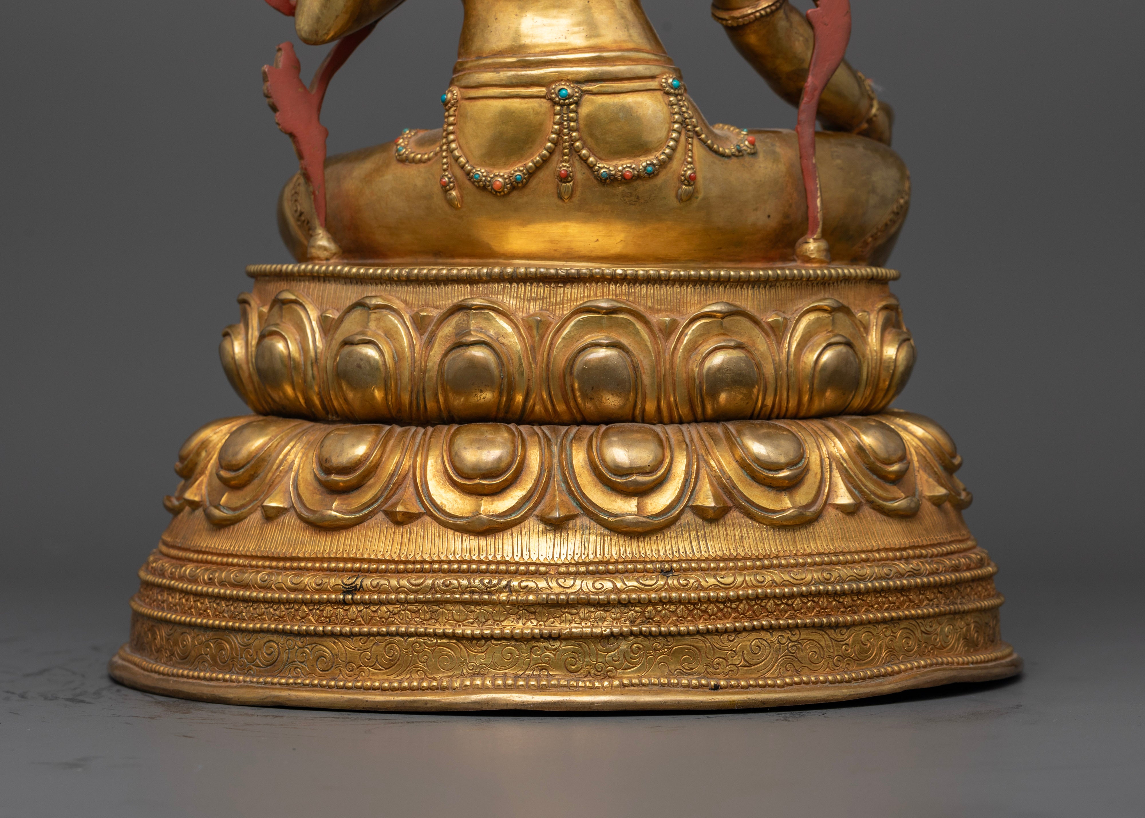 Green Tara Statue from Nepal: Elegance and Spirituality