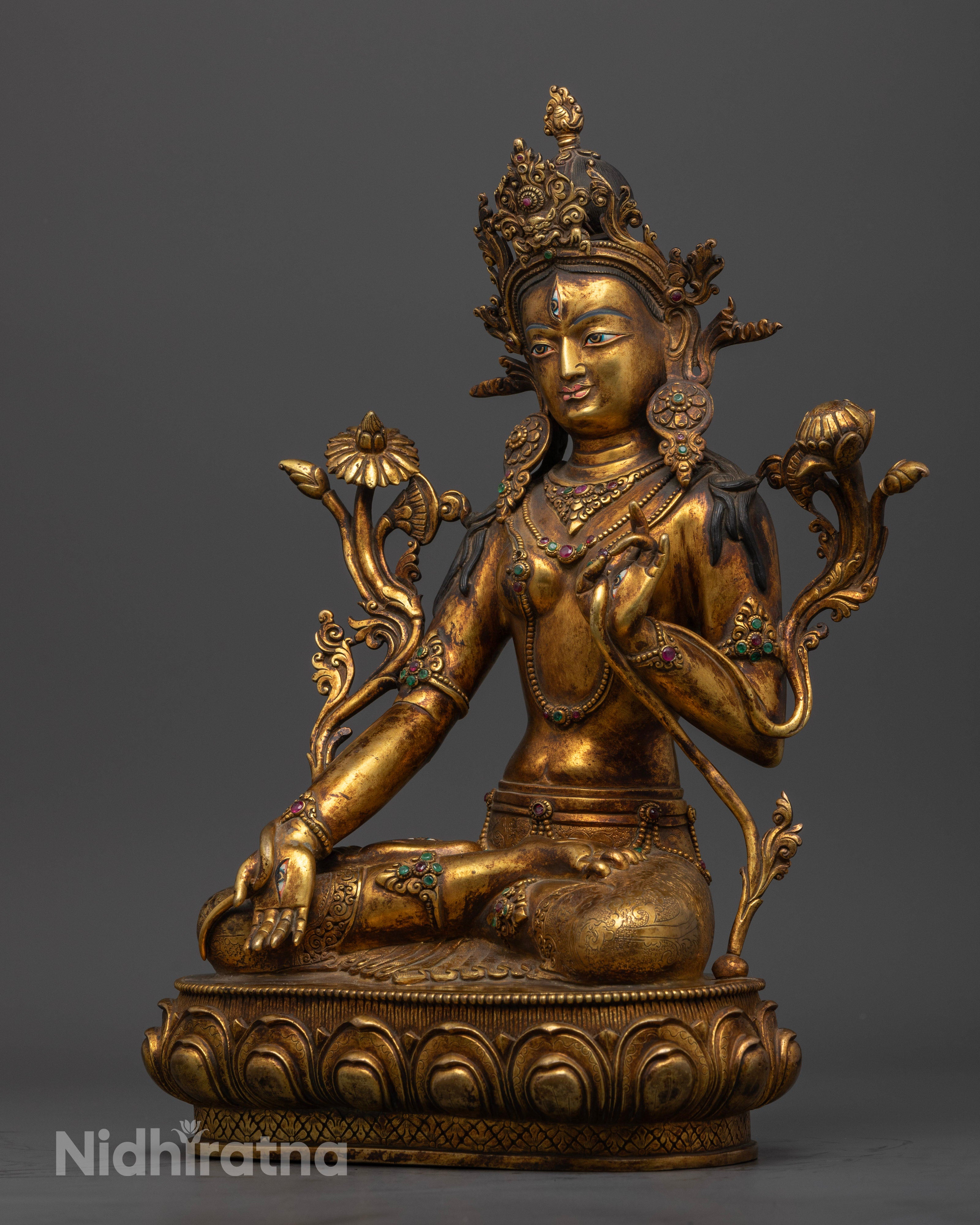 Antique White Tara Statue | Protecting and Healing Energy