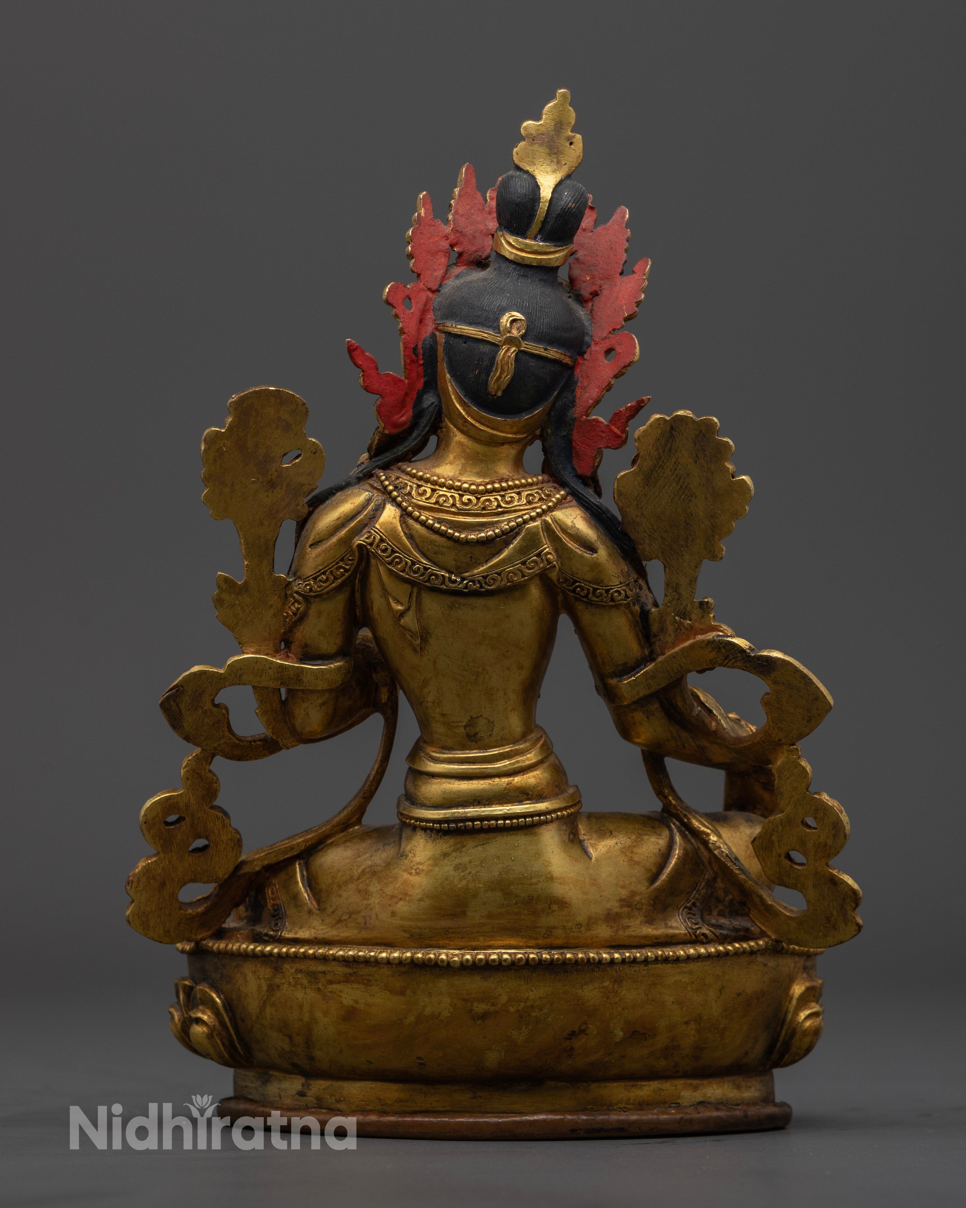 Green Tara Statue: Protectress of Compassion and Courage
