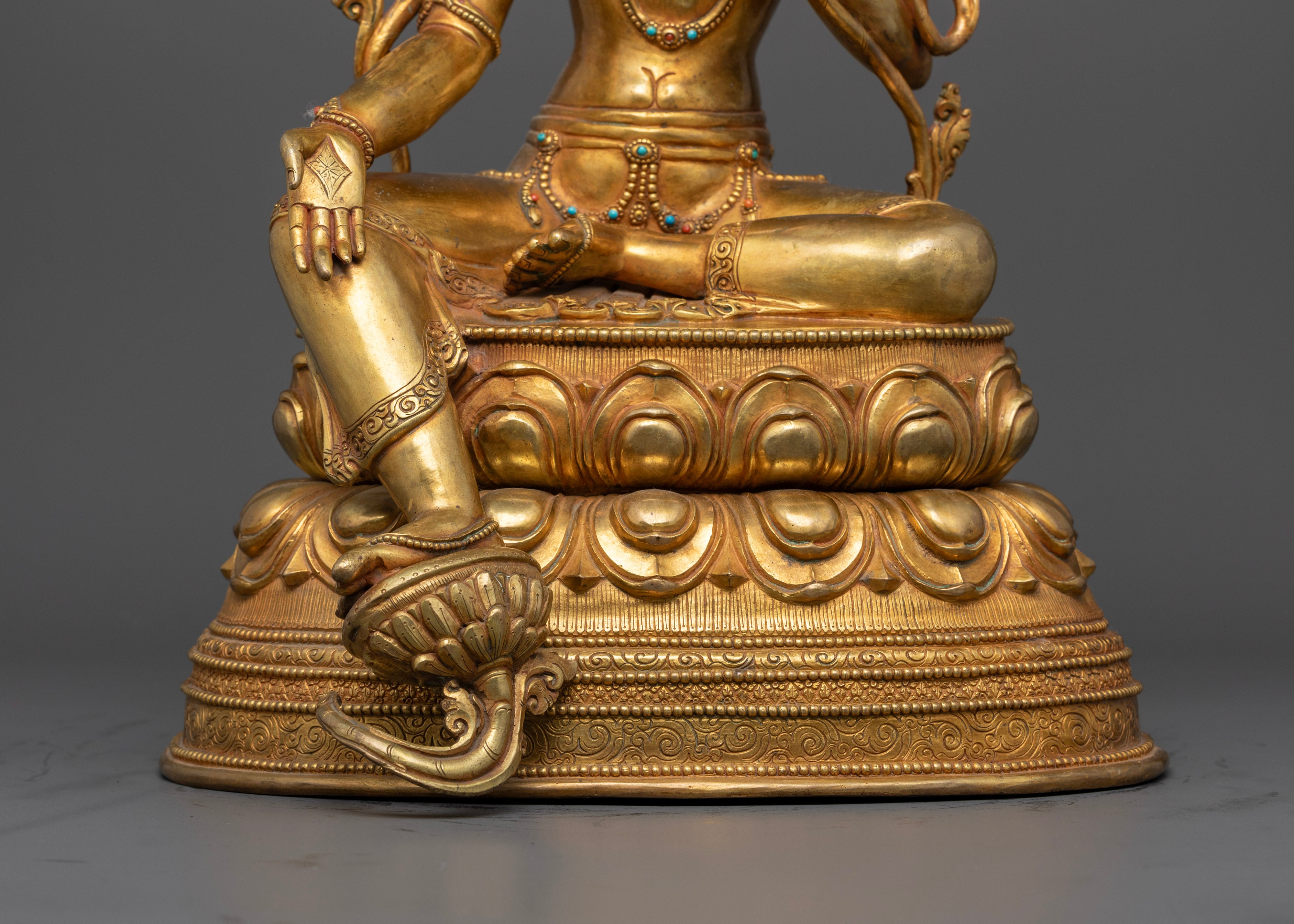 Green Tara Statue from Nepal: Elegance and Spirituality