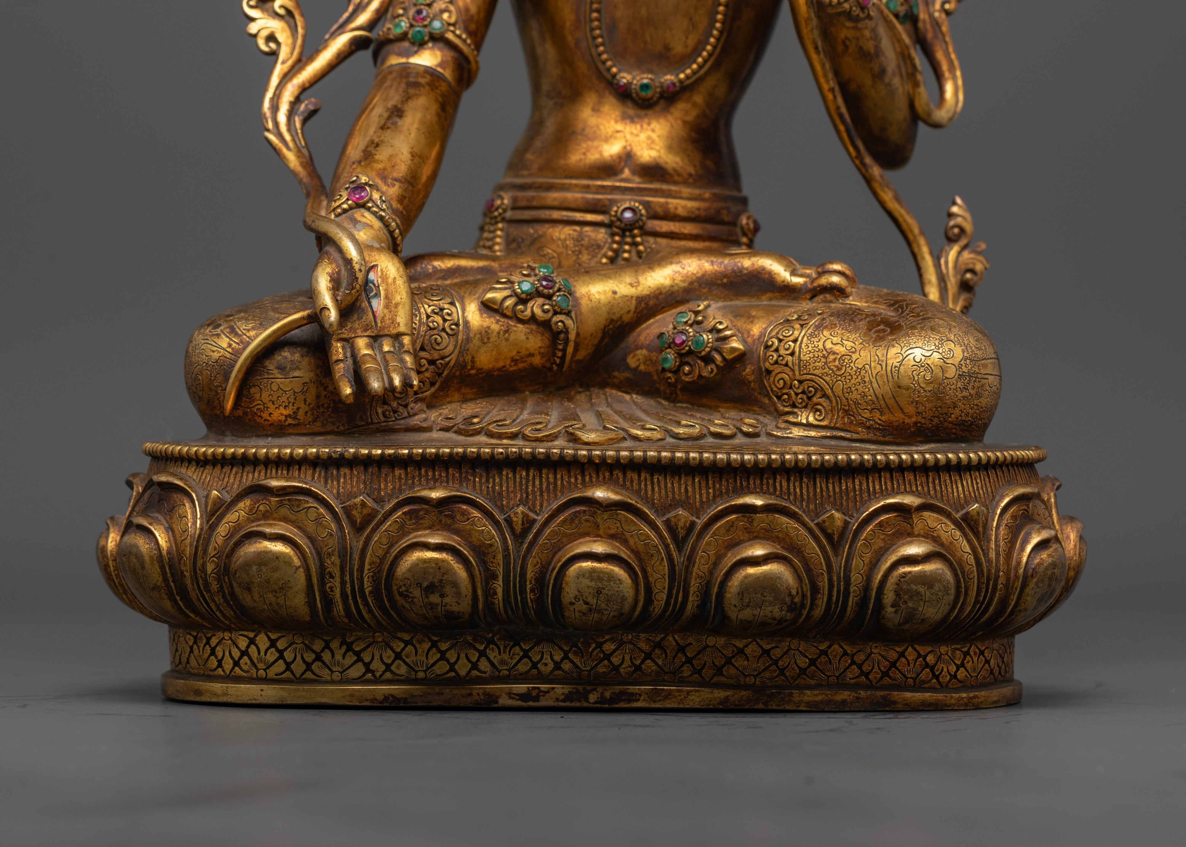 Antique White Tara Statue | Protecting and Healing Energy