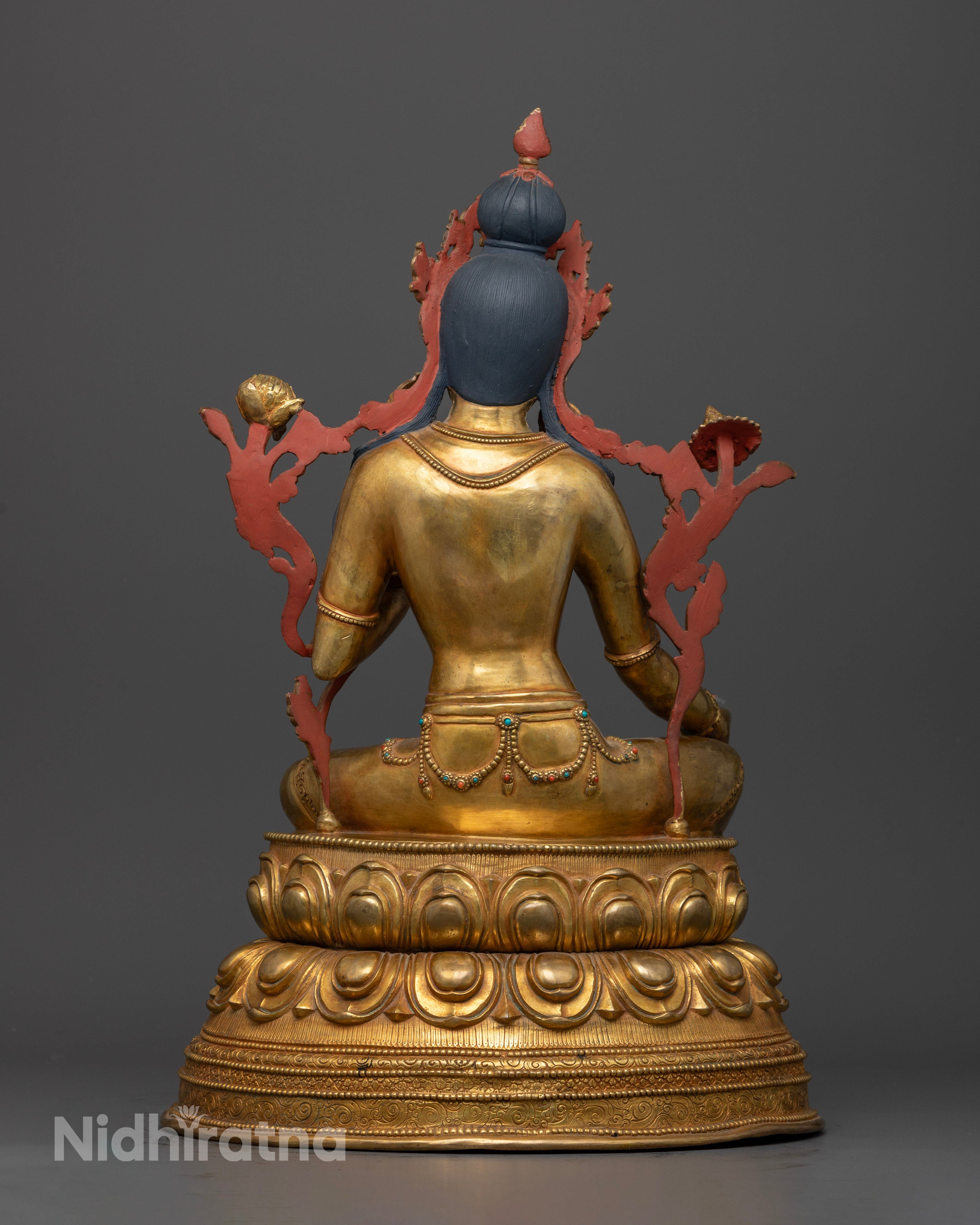 Green Tara Statue from Nepal: Elegance and Spirituality
