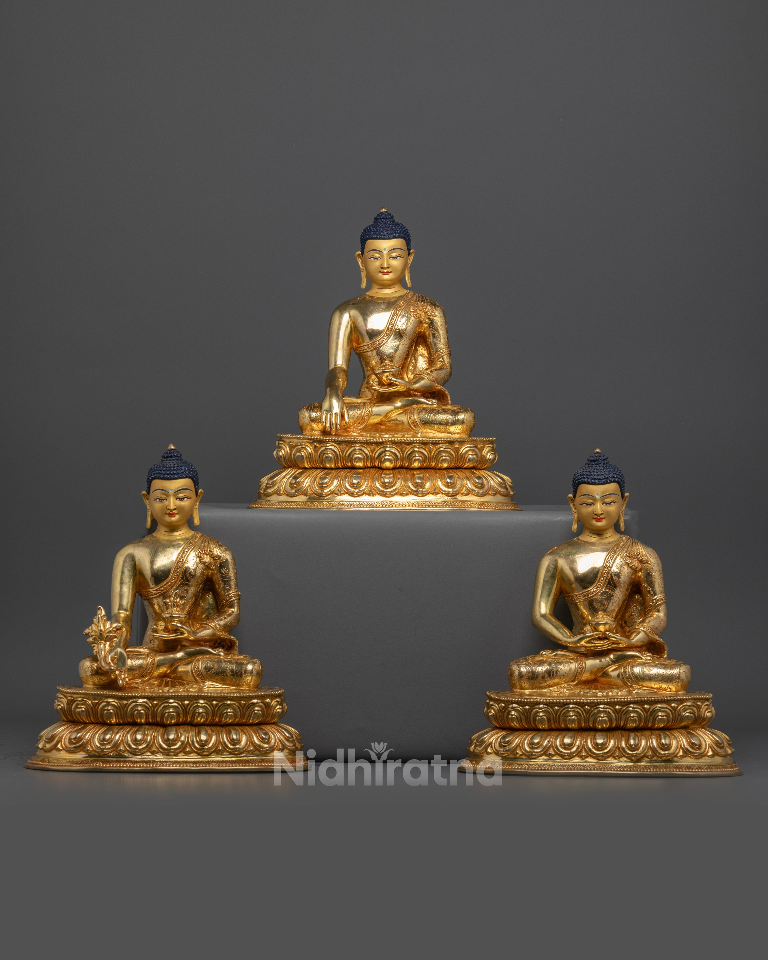 Three Buddha Set Statue: A Harmonious Trio