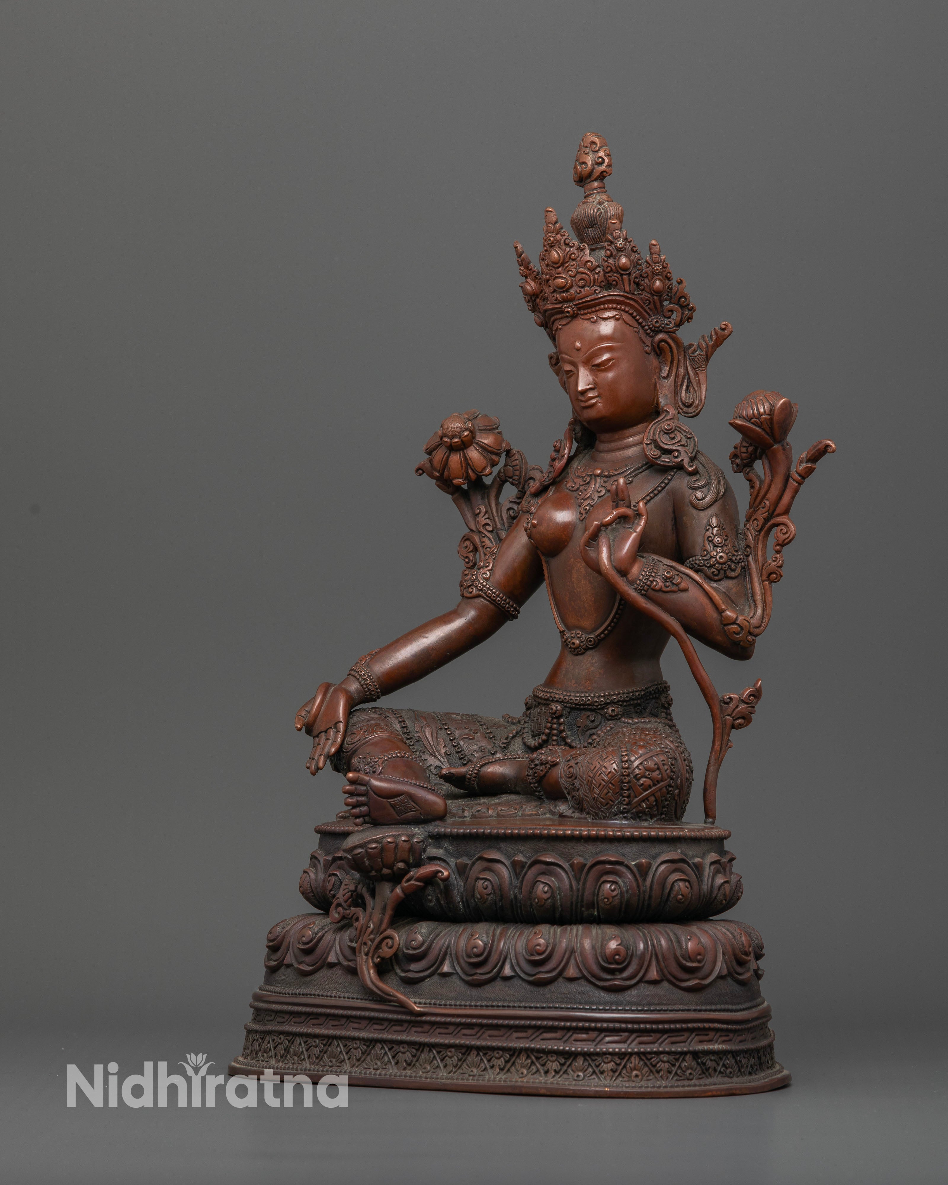 Oxidized Mother Tara: The Nurturer of Spiritual Enlightenment