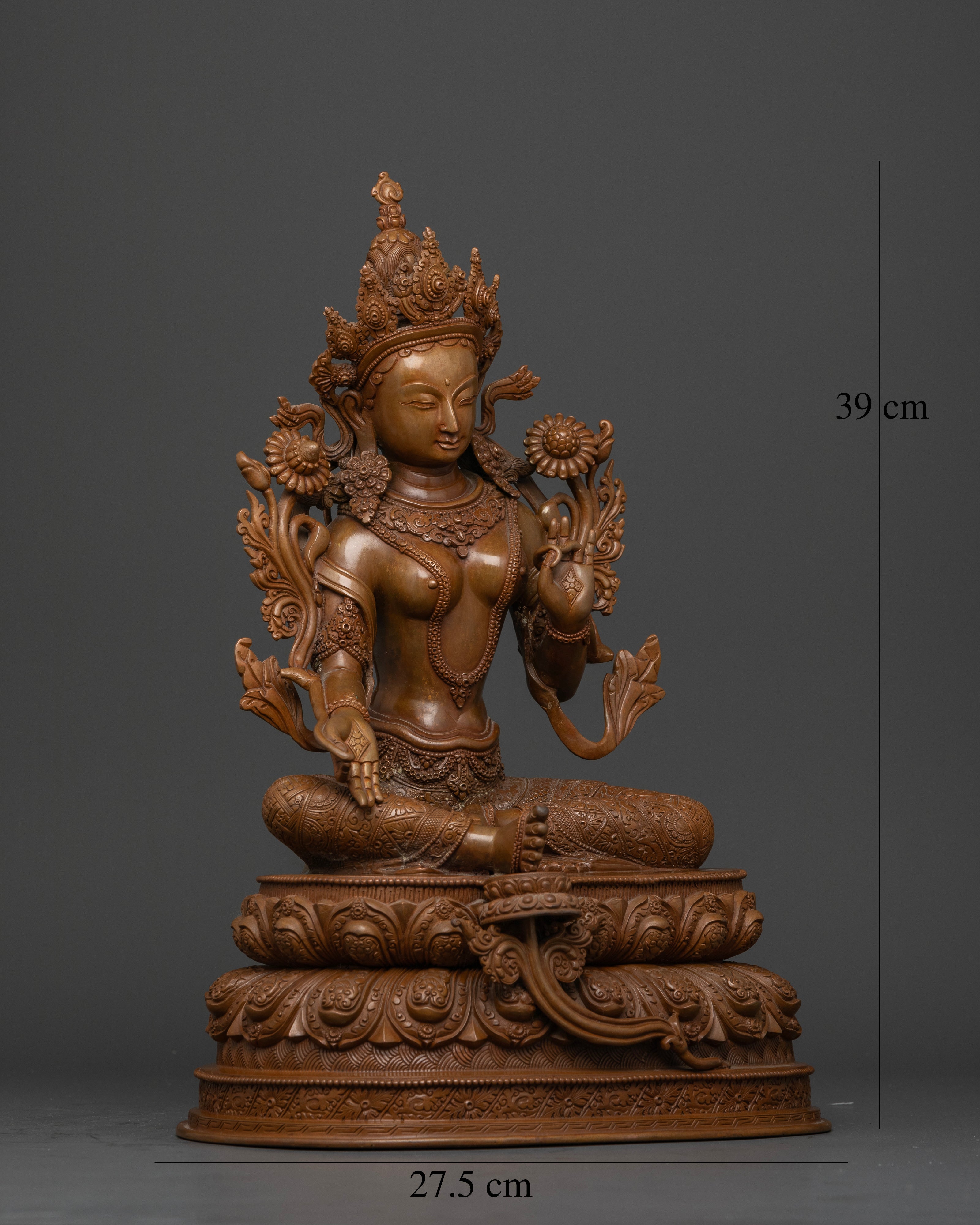 The Artfully Crafted Oxidized Green Tara