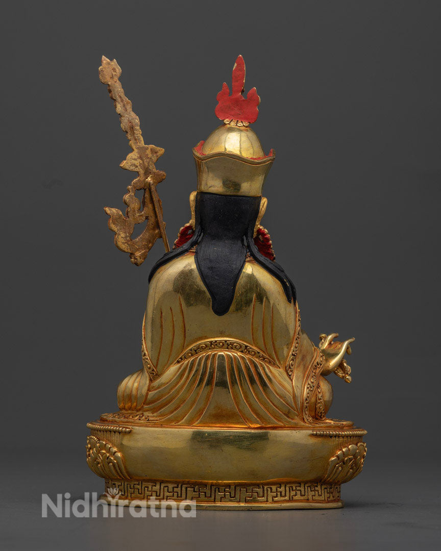 Gold-Gilded Guru Rinpoche Statue | Embodiment of Enlightenment