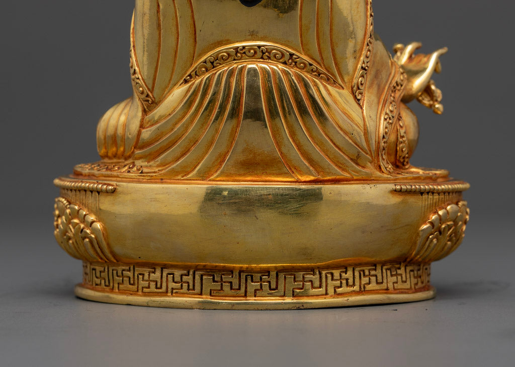 Gold-Gilded Guru Rinpoche Statue | Embodiment of Enlightenment
