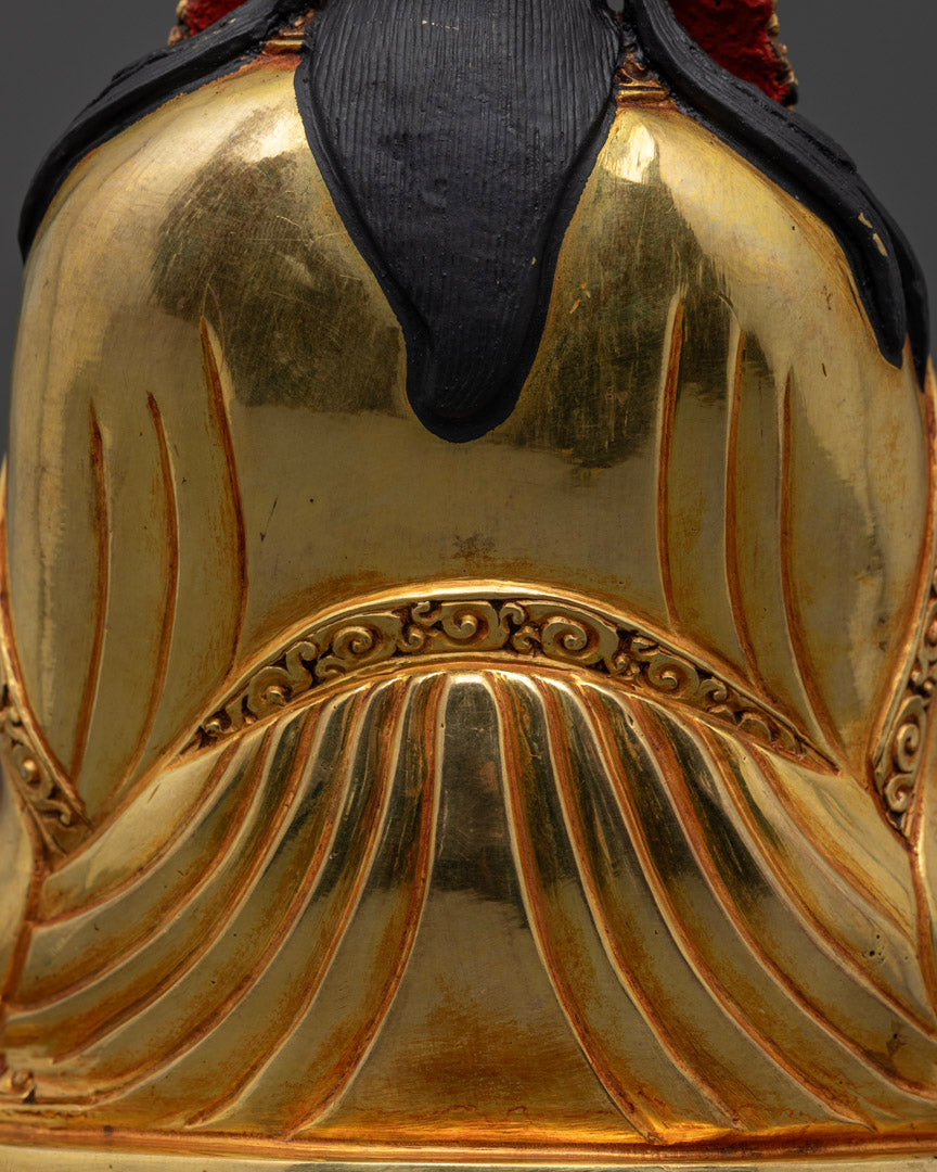 Gold-Gilded Guru Rinpoche Statue | Embodiment of Enlightenment