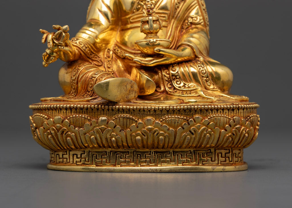 Gold-Gilded Guru Rinpoche Statue | Embodiment of Enlightenment