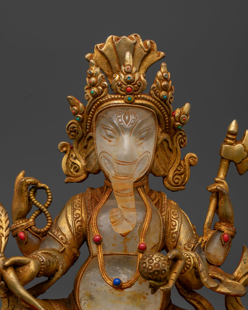 Crystal Ganesh Statue | Tibetan Artwork