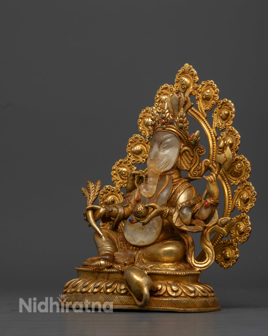 Crystal Ganesh Statue | Tibetan Artwork